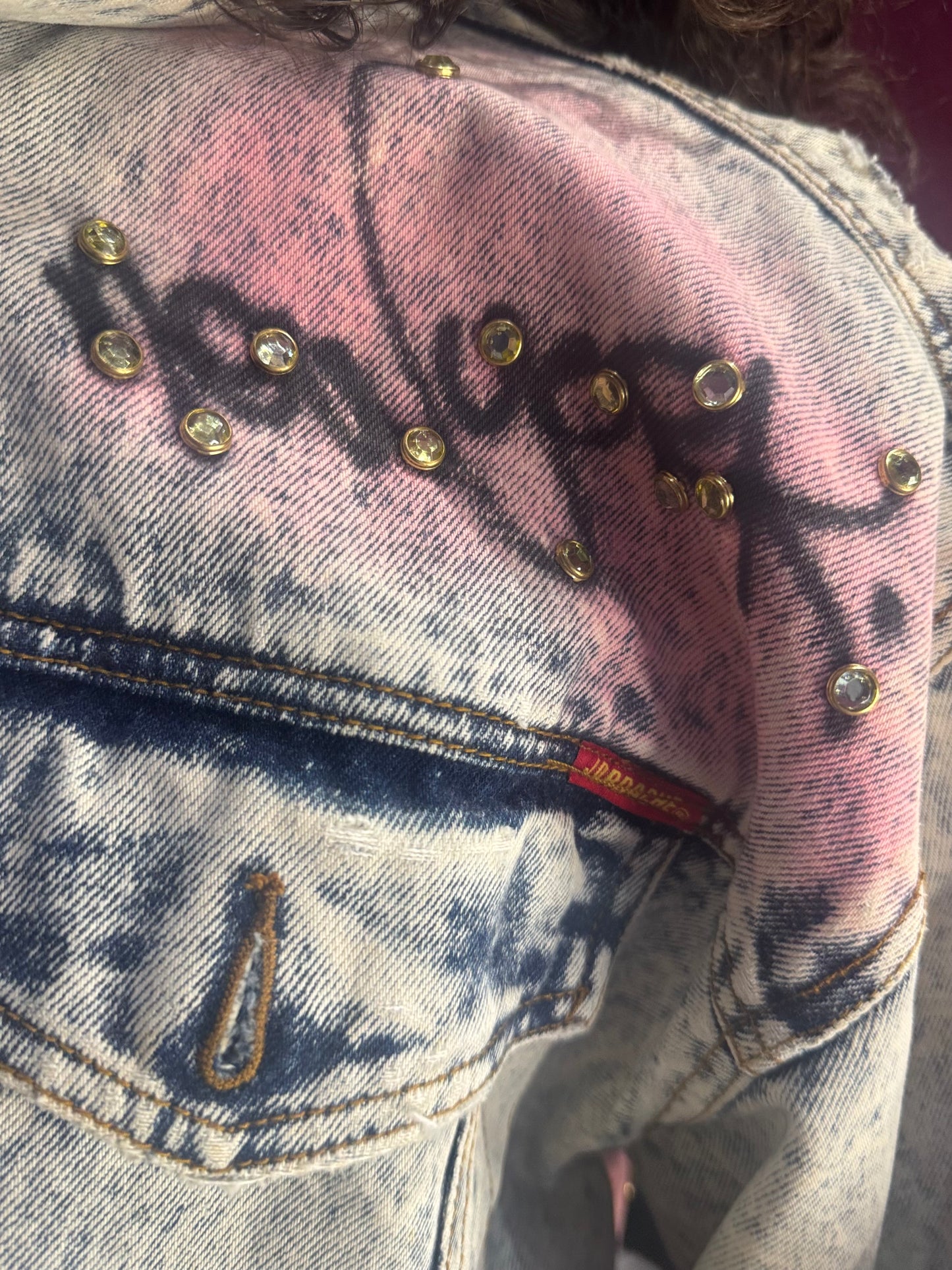 Vintage 80s Painted New York Jean Jacket
