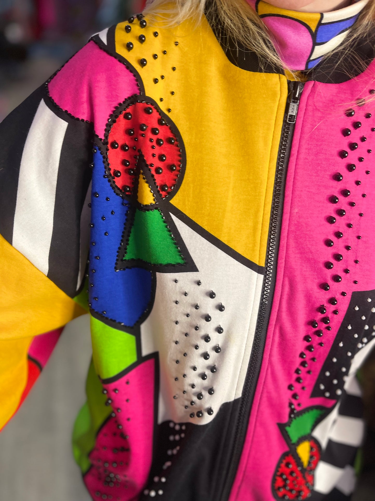 Vintage 90s Geometric Pop Art Jacket