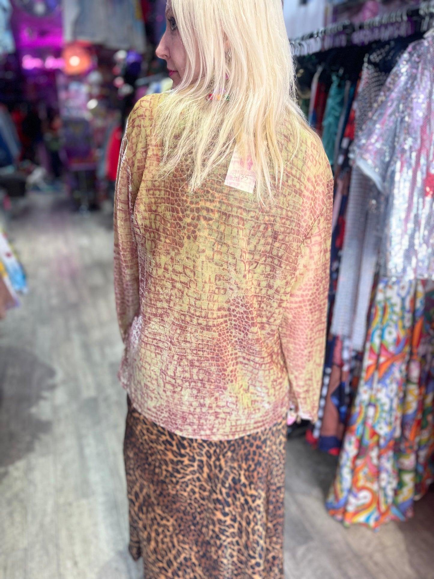 Vintage 90s Semi Sheer Rave Shirt