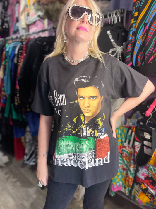 Vintage 90s Elvis Graceland  T-shirt