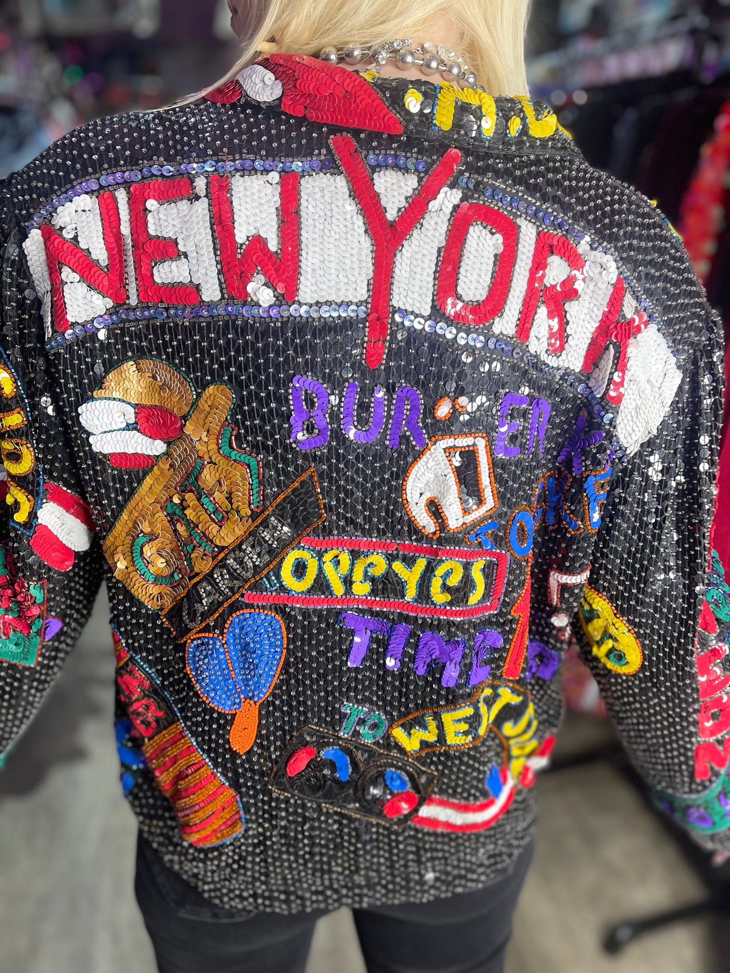 Vintage 80s Sequin New York Jacket