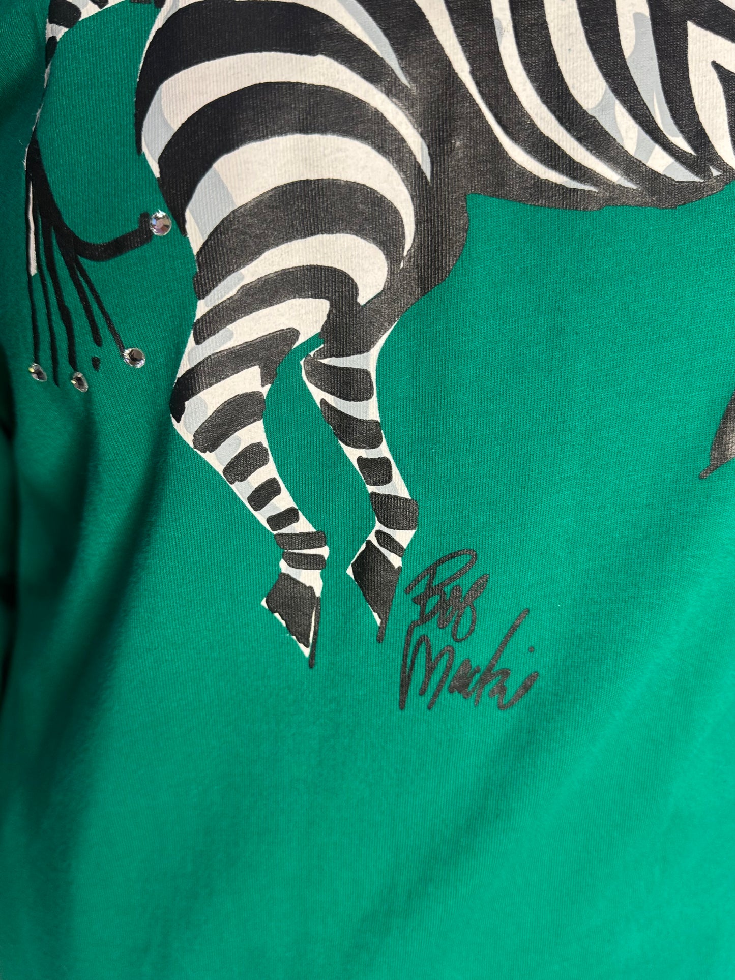 Vintage 90s Bob Mackie Zebra Top