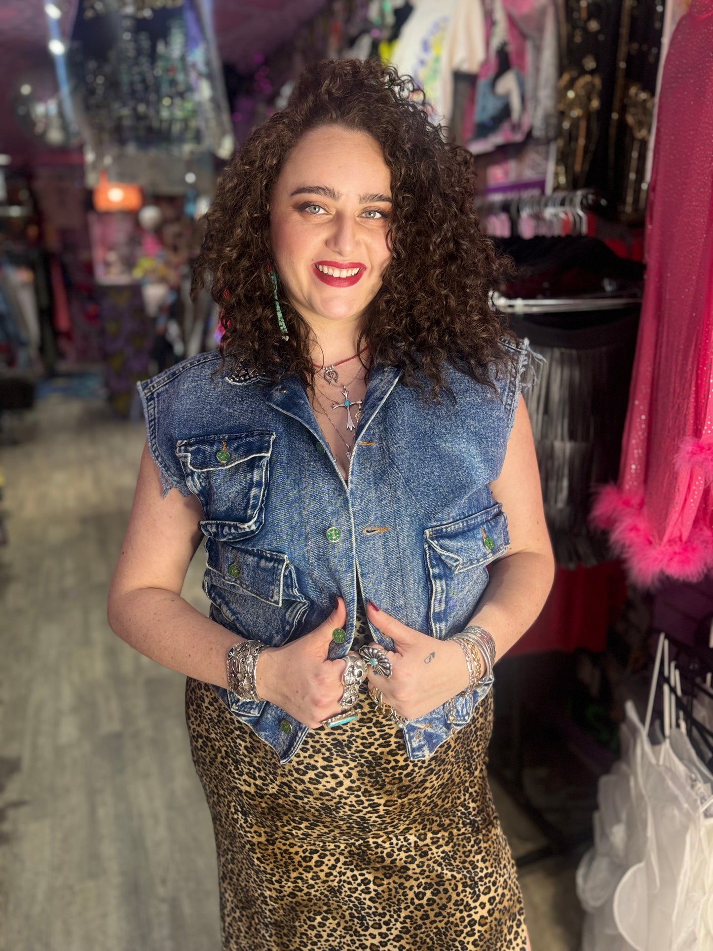 Vintage 80s Beverly Hills Painted Vest