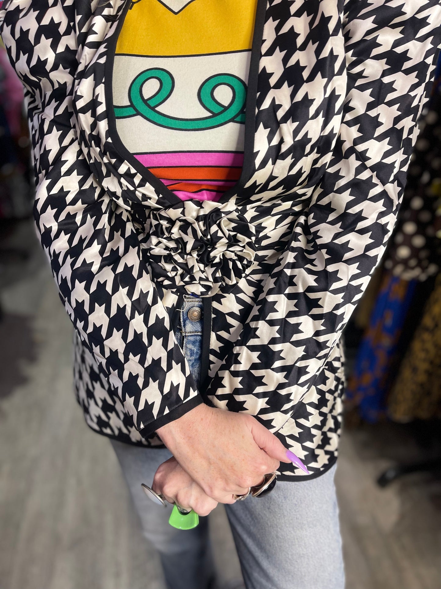Vintage 90s Houndstooth Blazer