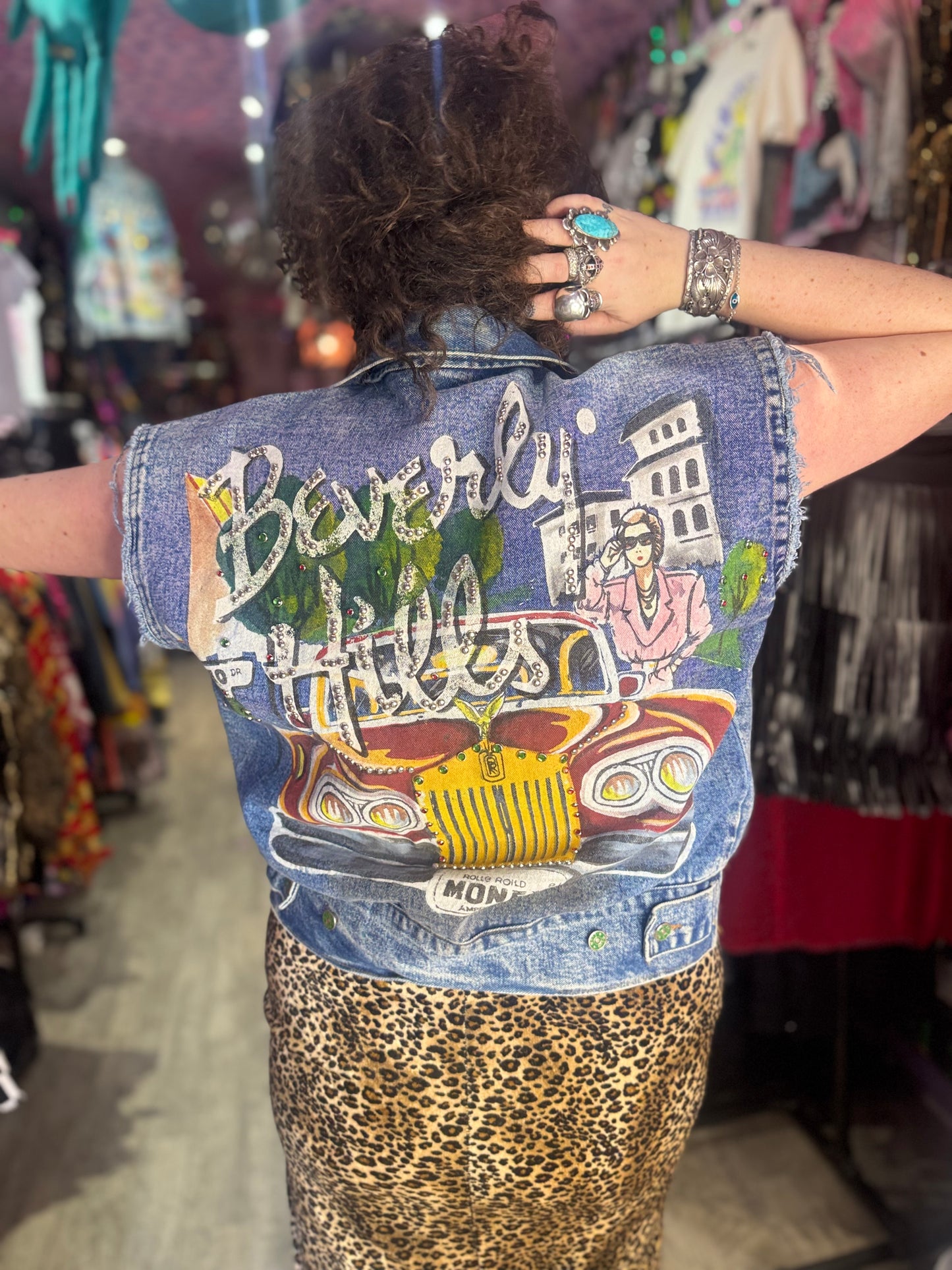Vintage 80s Beverly Hills Painted Vest