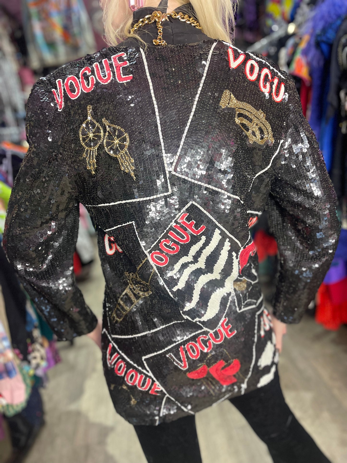 Vintage 90s Vogue Sequin Blazer