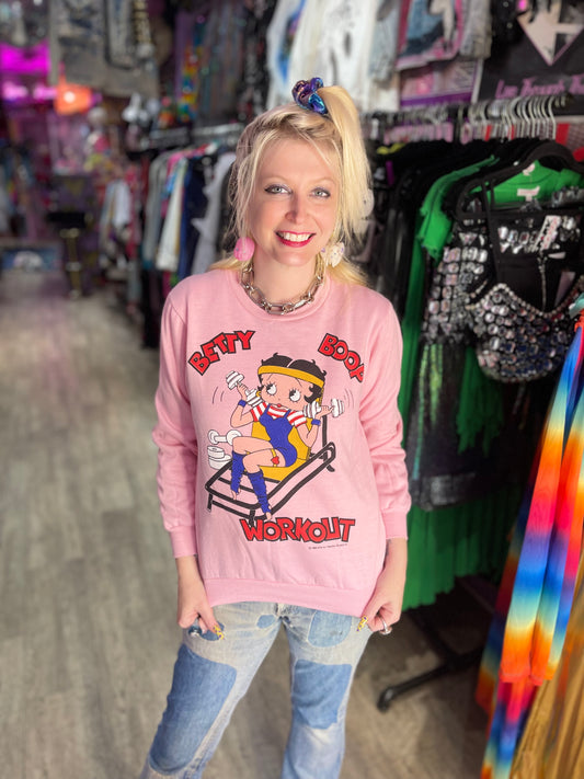 Vintage 1986 Betty Boop Workout Sweatshirt