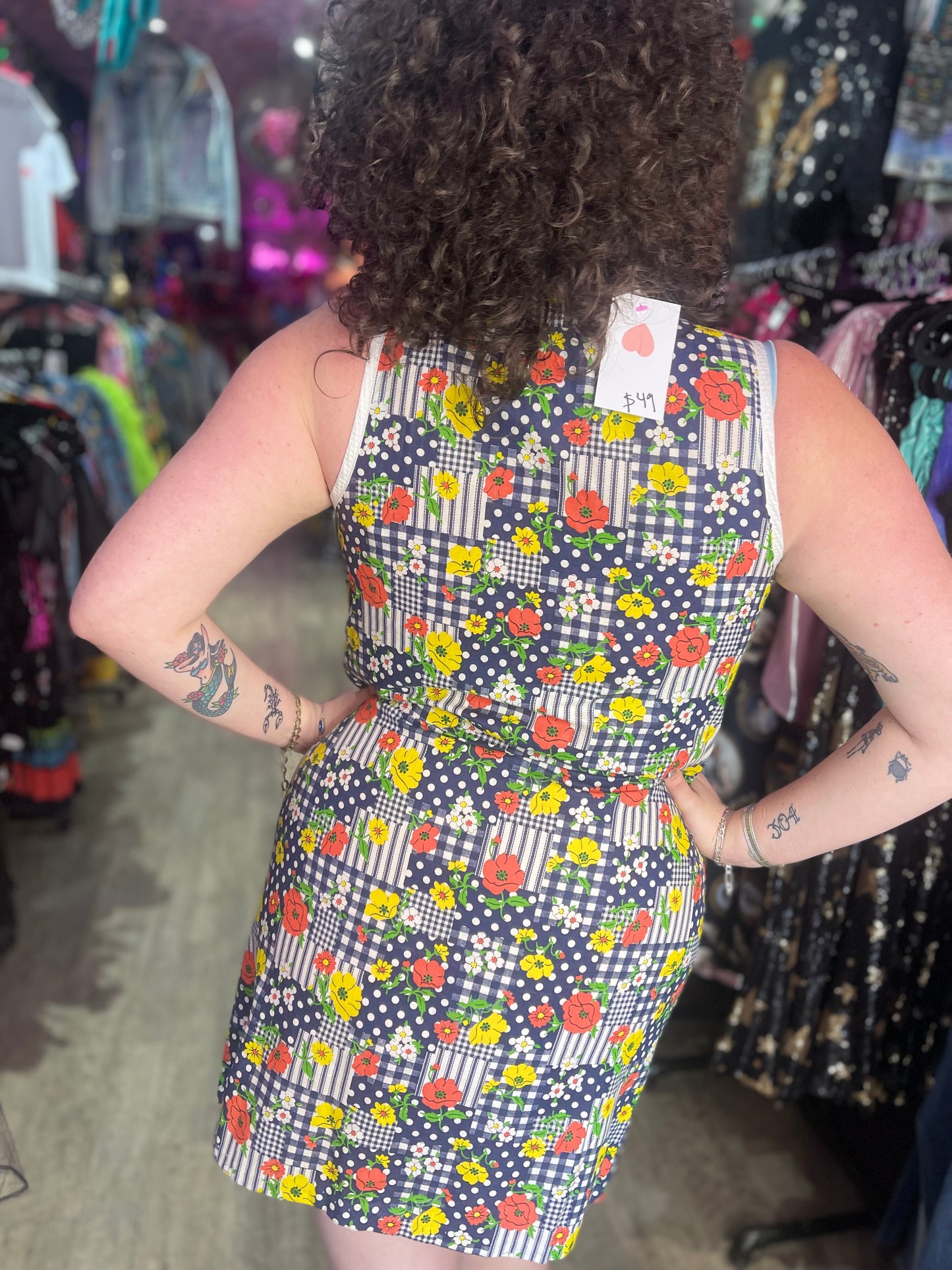 Vintage 70s Floral Shift Dress - Spark Pretty