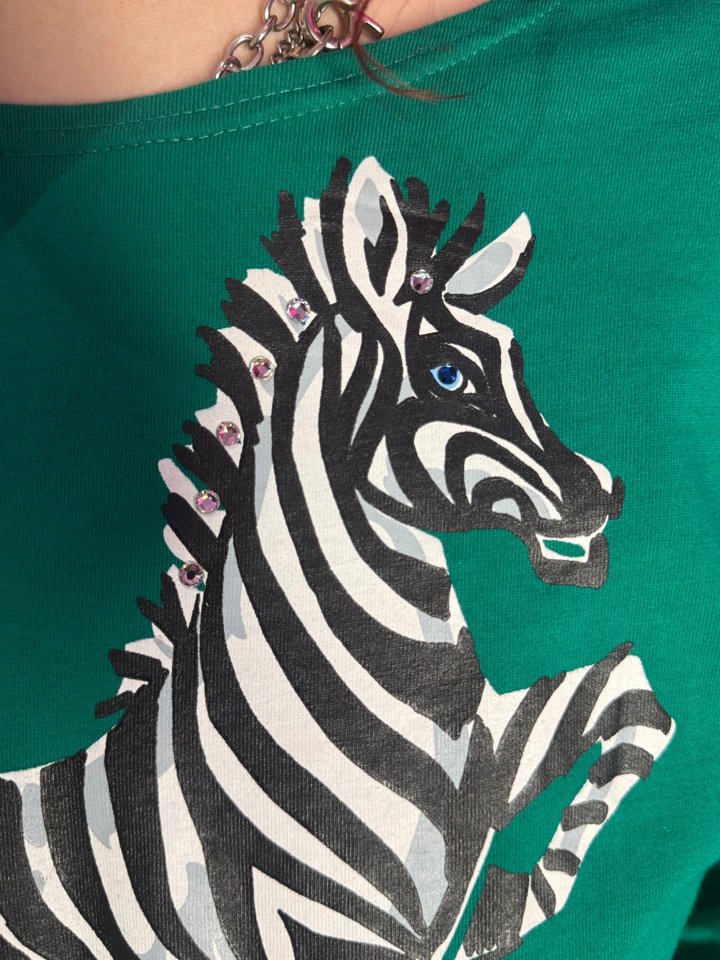 Vintage 90s Bob Mackie Zebra Top