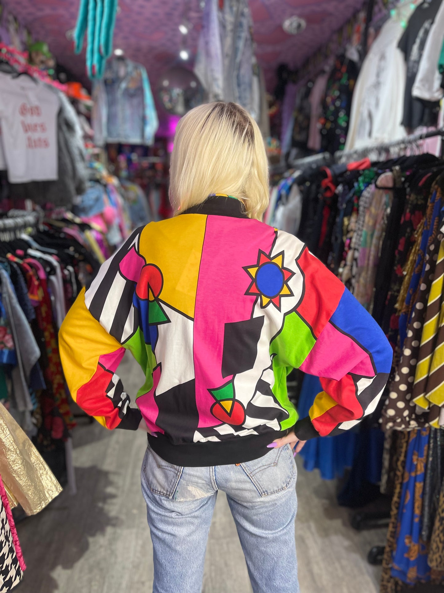 Vintage 90s Geometric Pop Art Jacket