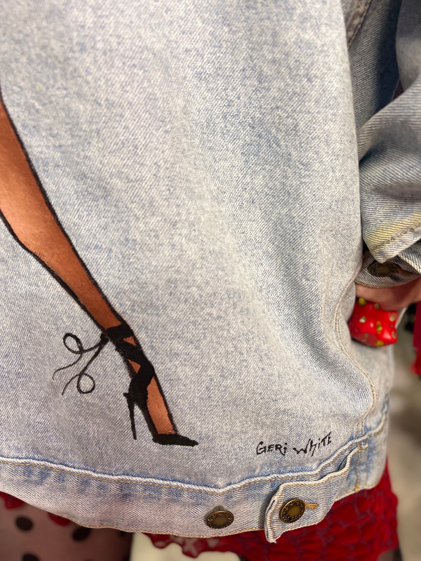 Vintage 90s Painted Sexy Betty Boop Jean Jacket