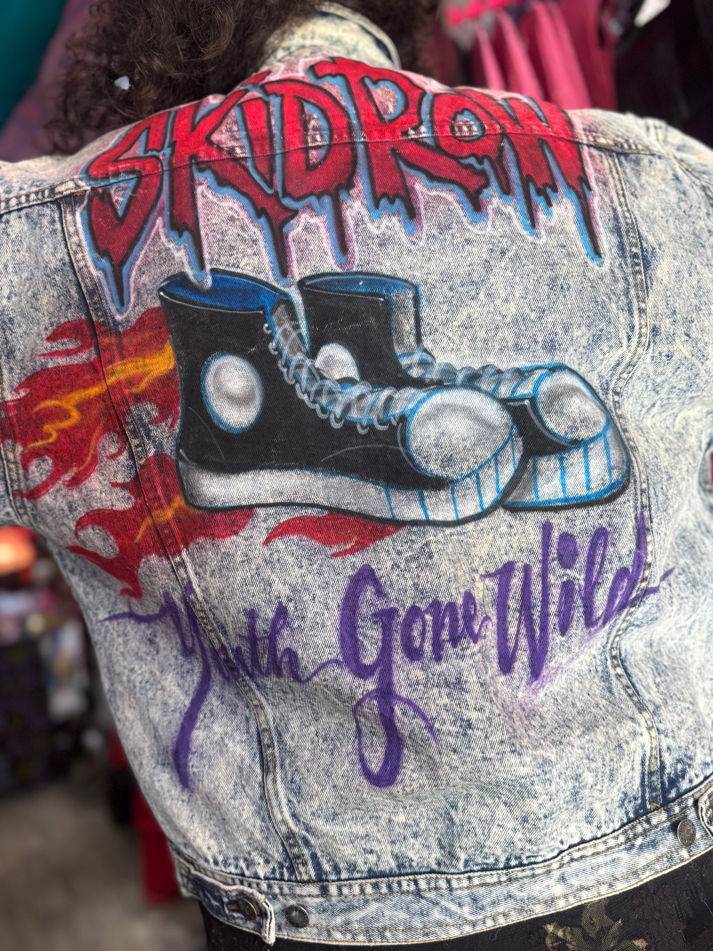 Vintage 80s Skid Row Youth Gone Wild Jean Jacket