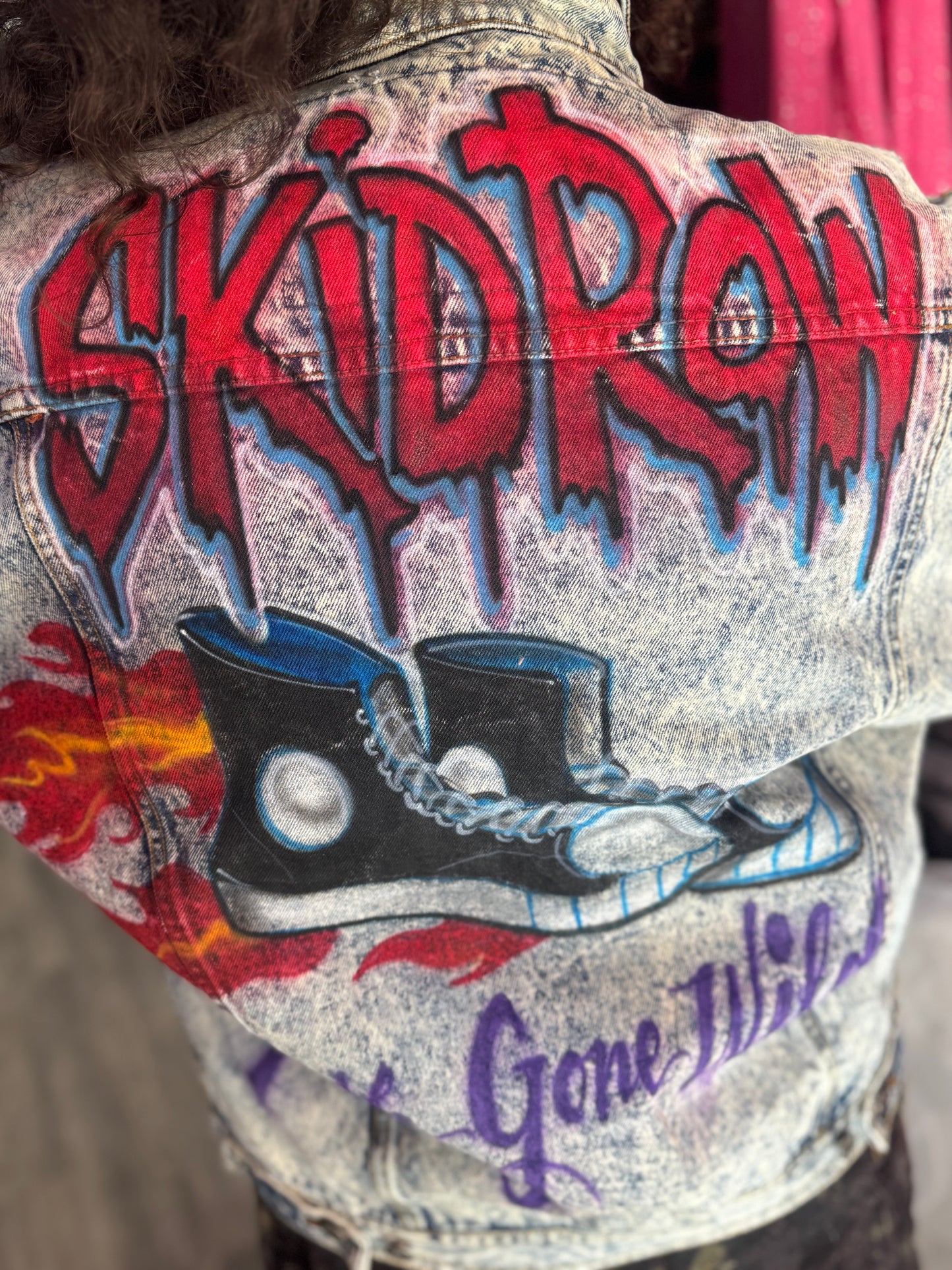 Vintage 80s Skid Row Youth Gone Wild Jean Jacket