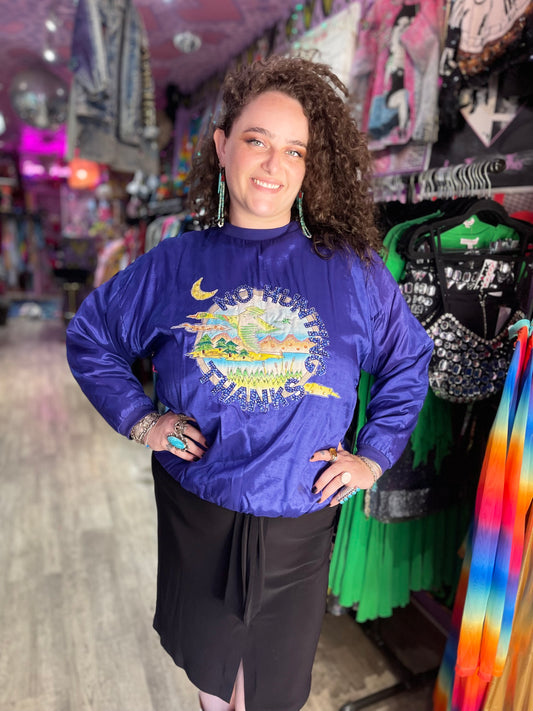 Vintage 90s No Hunting Blue Sweatshirt