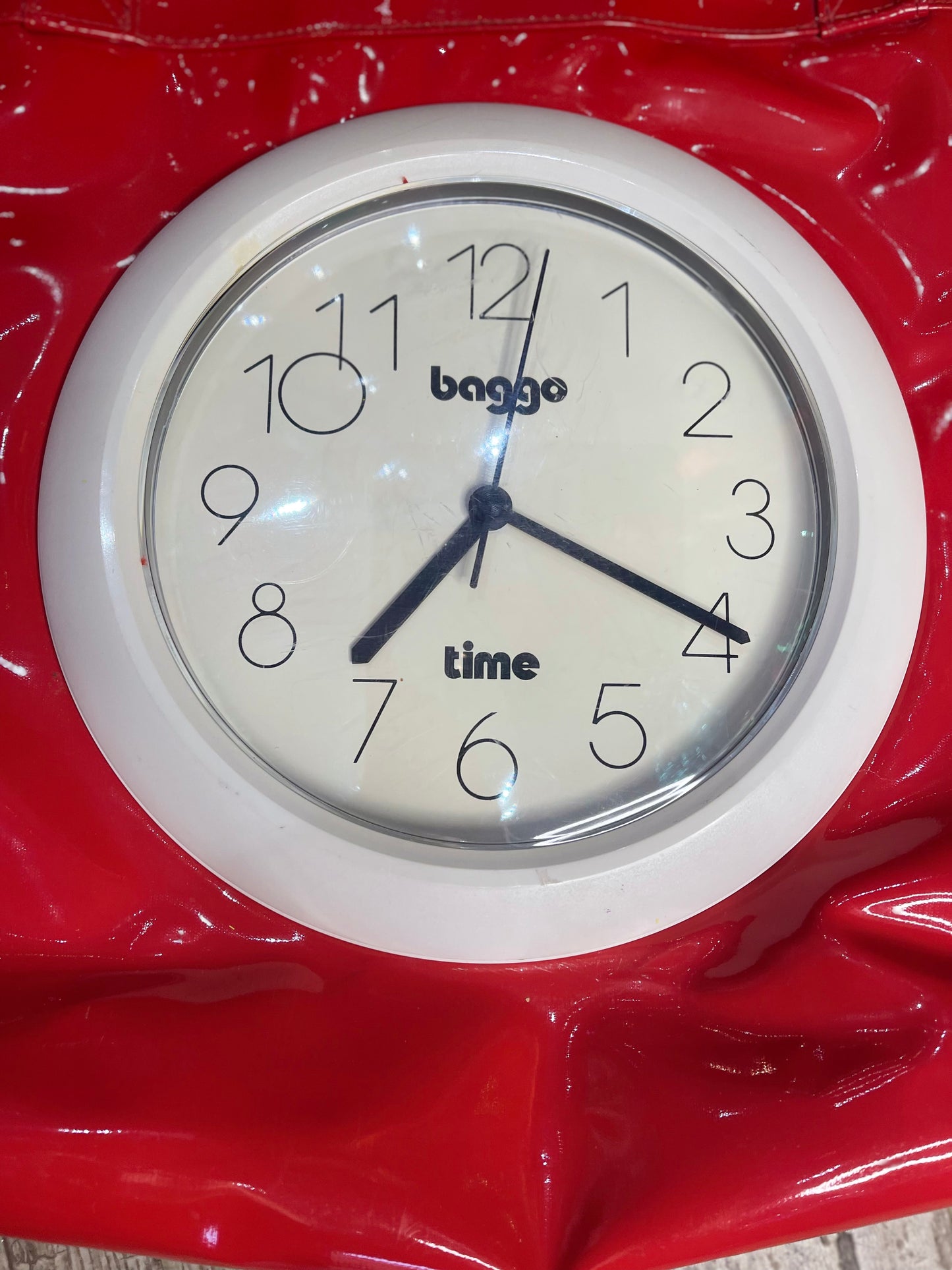 Vintage 80s Red Clock Tote Bag