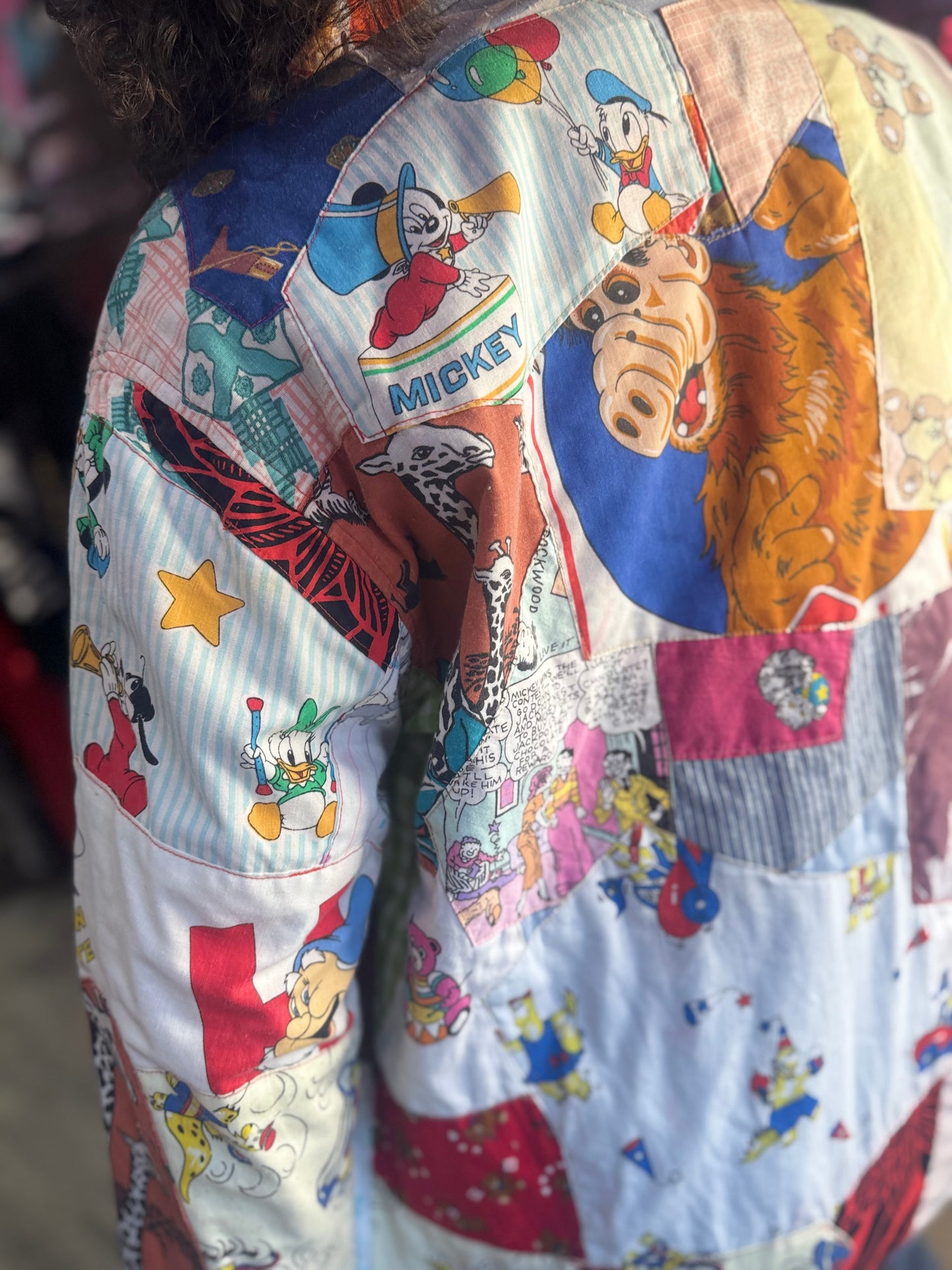 Vintage 80s Custom Patchwork Quilted Jacket