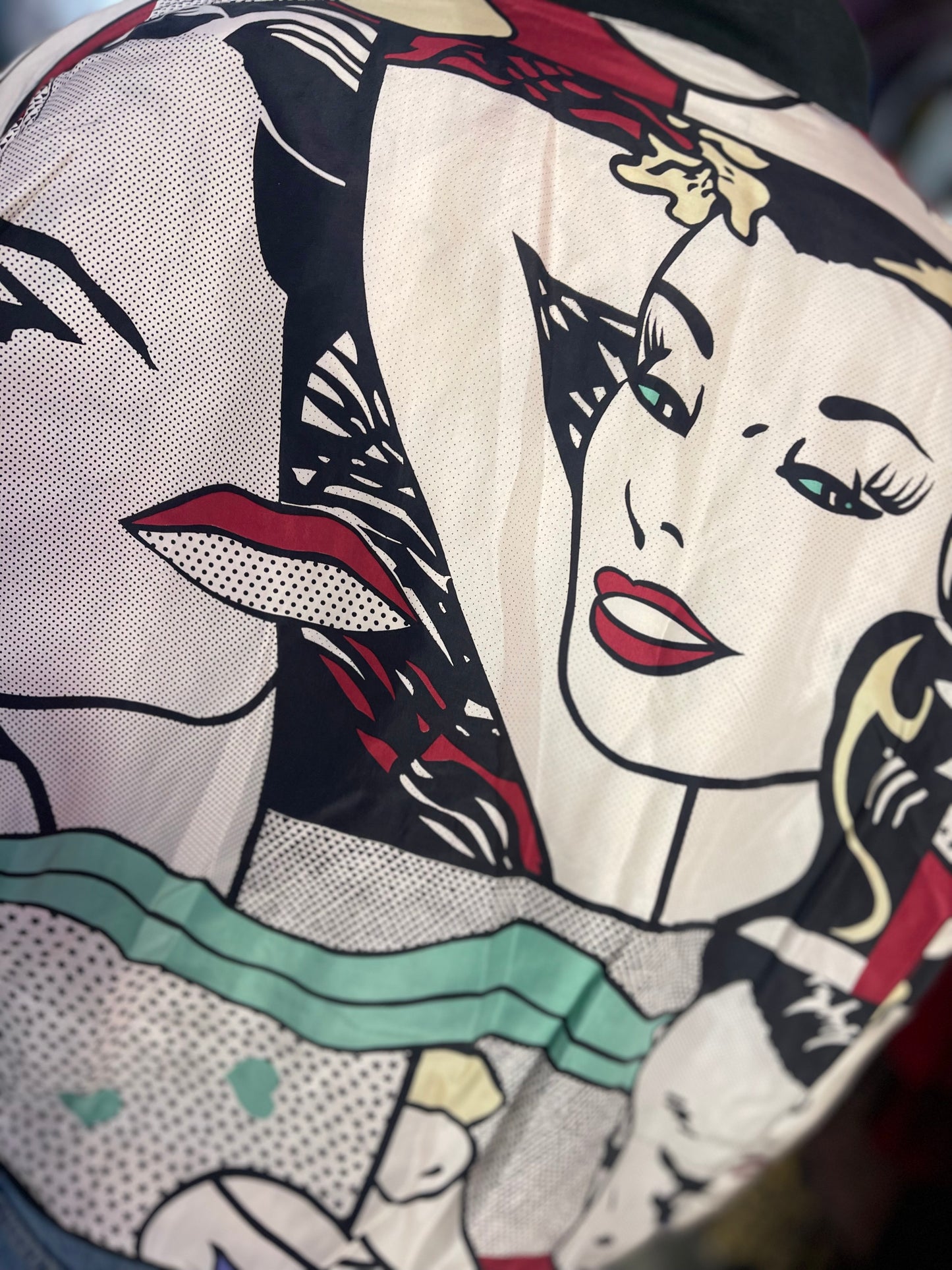 Vintage 90s Pop Art Silk Windbreaker