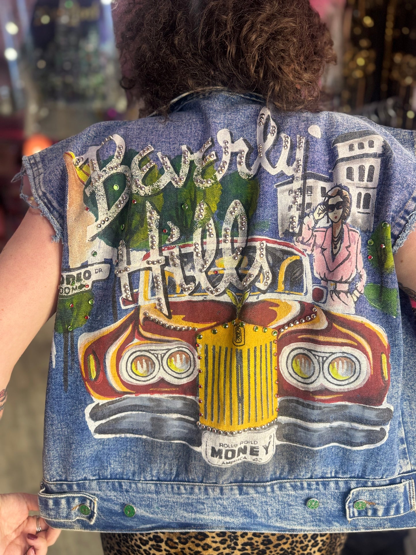 Vintage 80s Beverly Hills Painted Vest