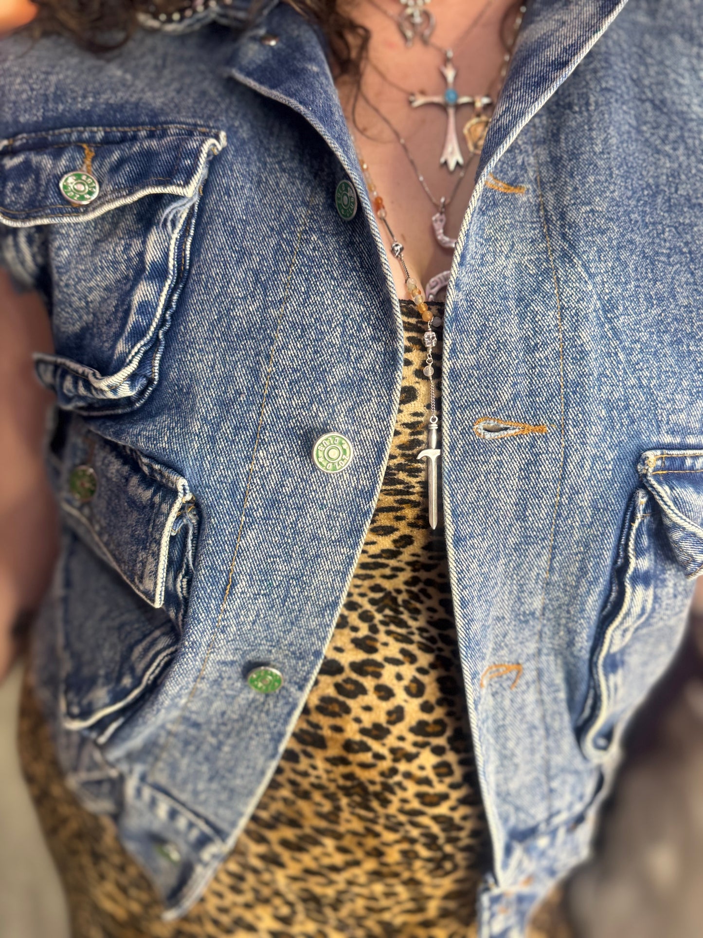 Vintage 80s Beverly Hills Painted Vest
