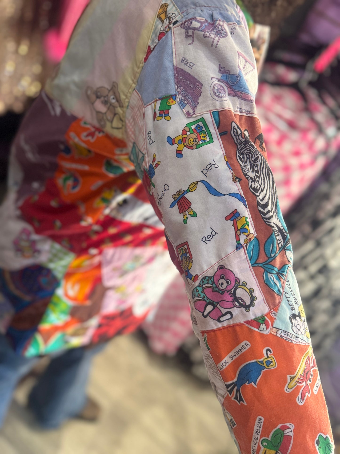 Vintage 80s Custom Patchwork Quilted Jacket