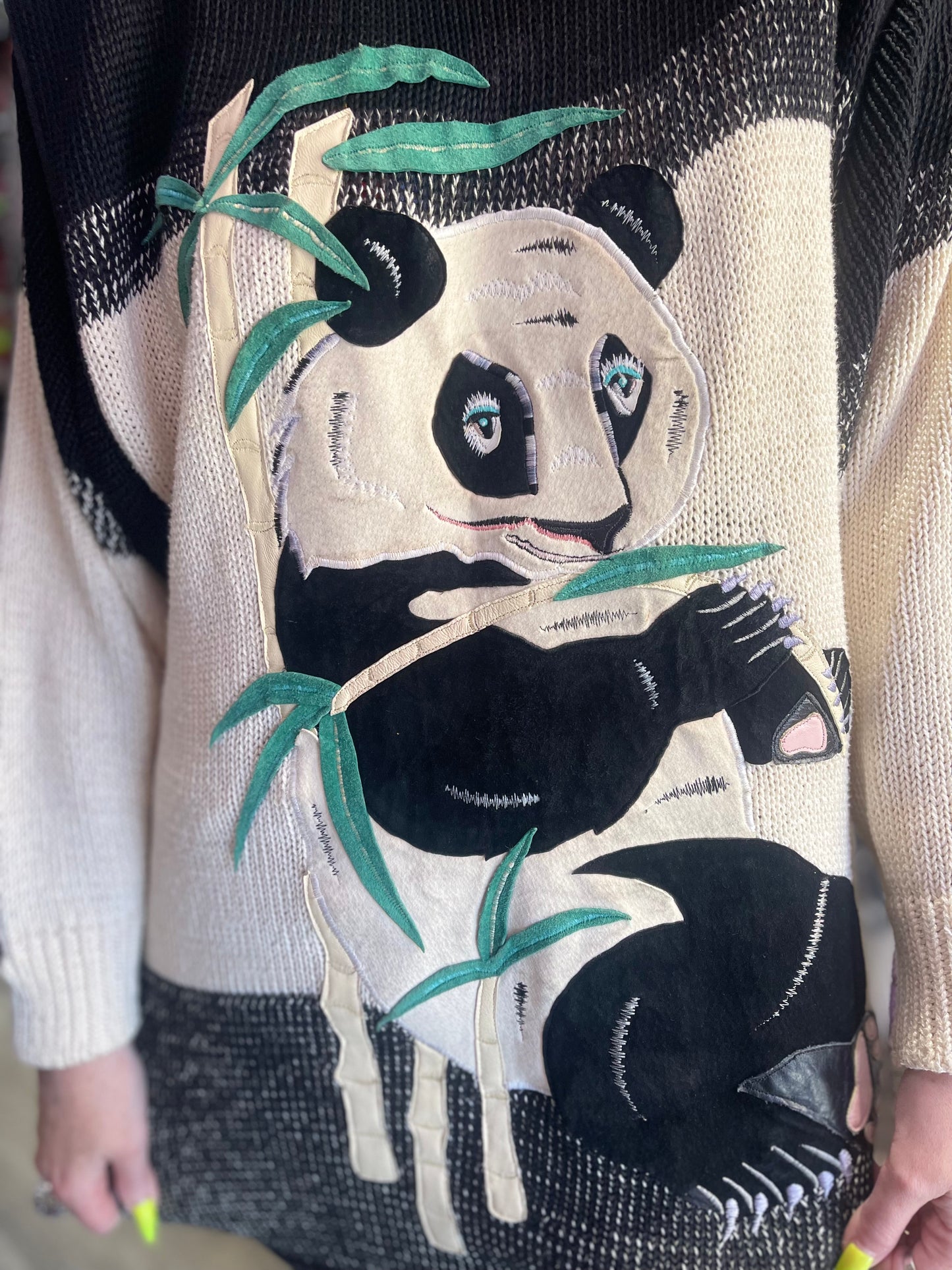 Vintage 80s Panda Sweater