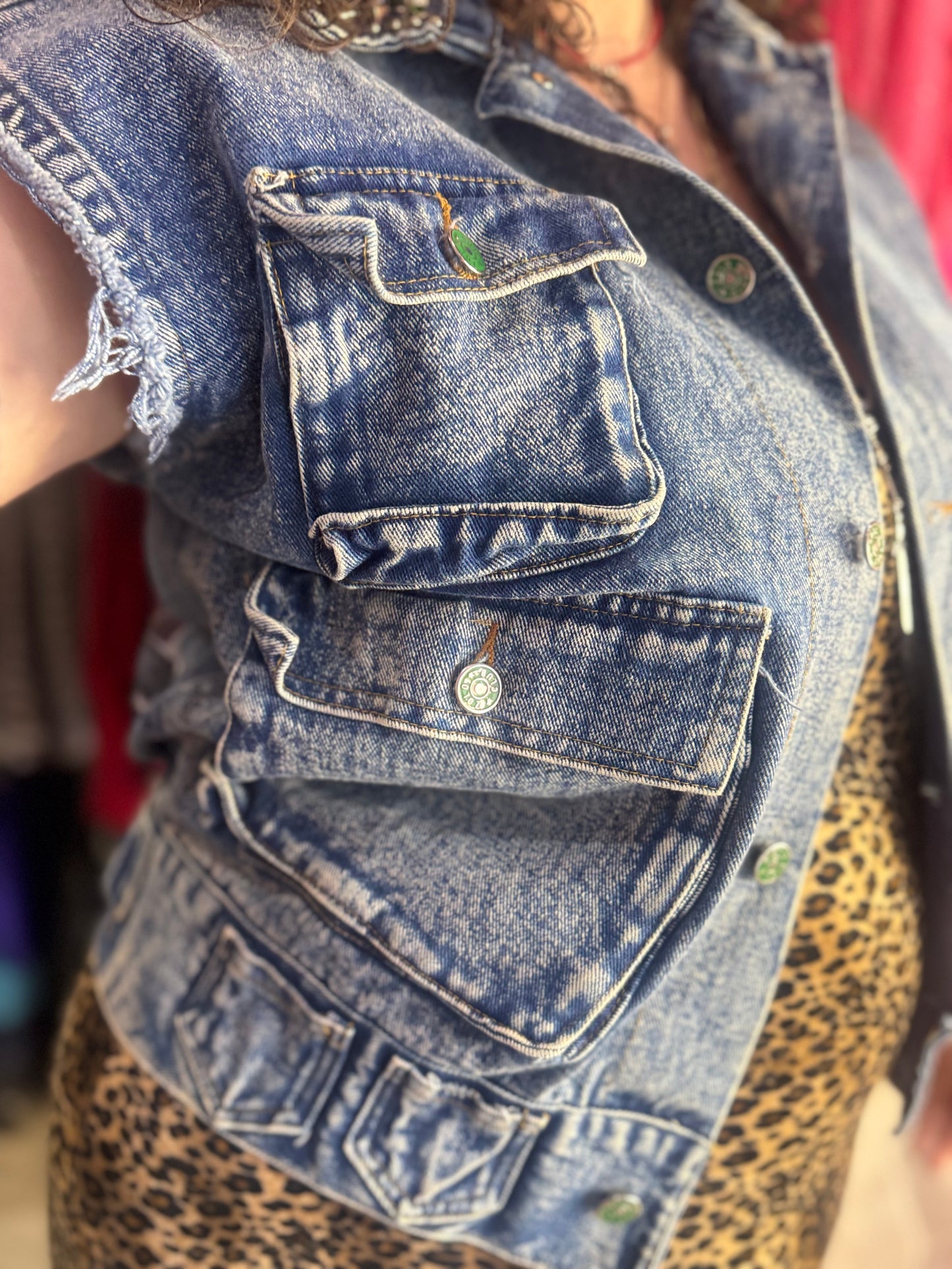 Vintage 80s Beverly Hills Painted Vest