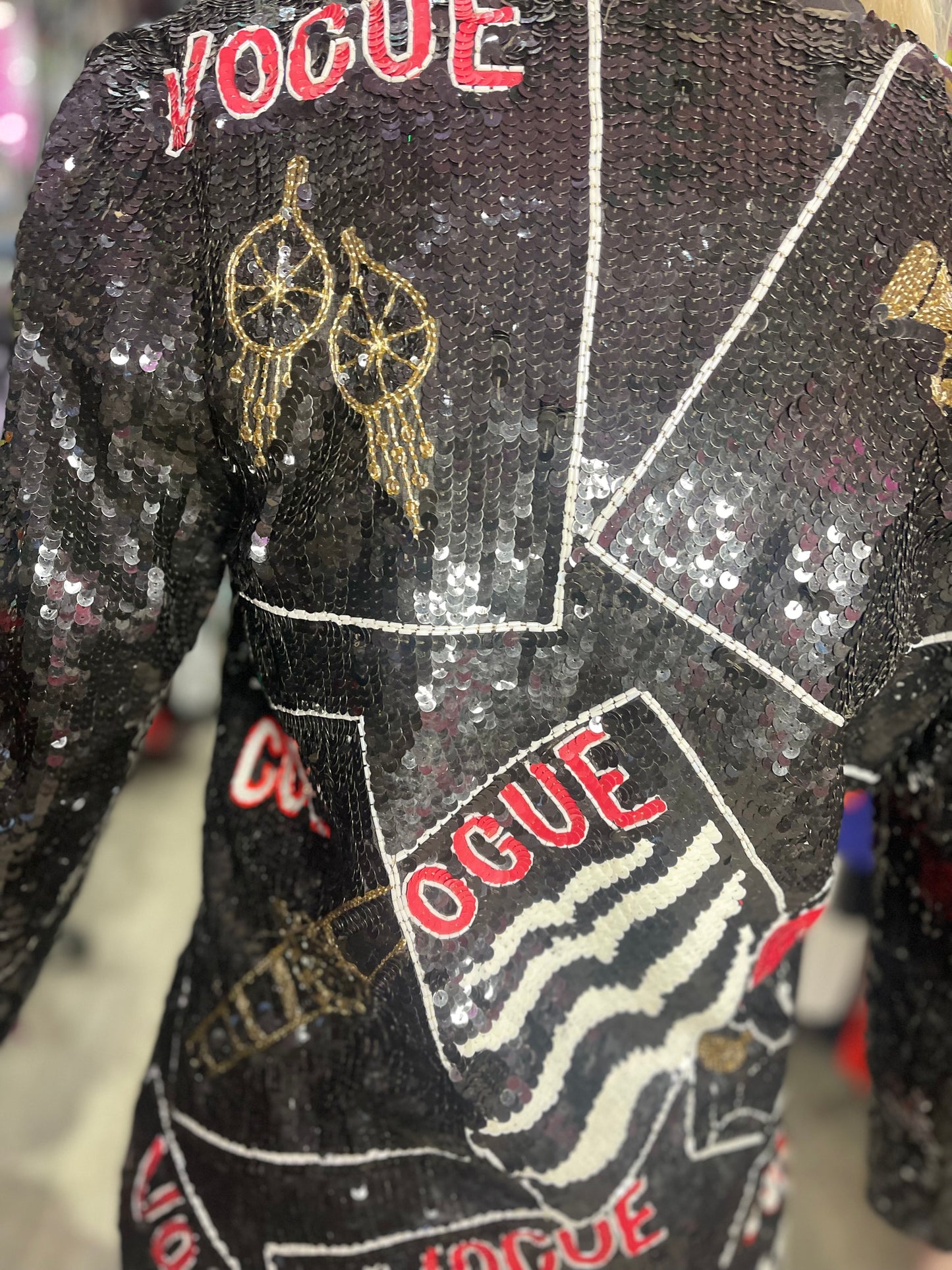 Vintage 90s Vogue Sequin Blazer