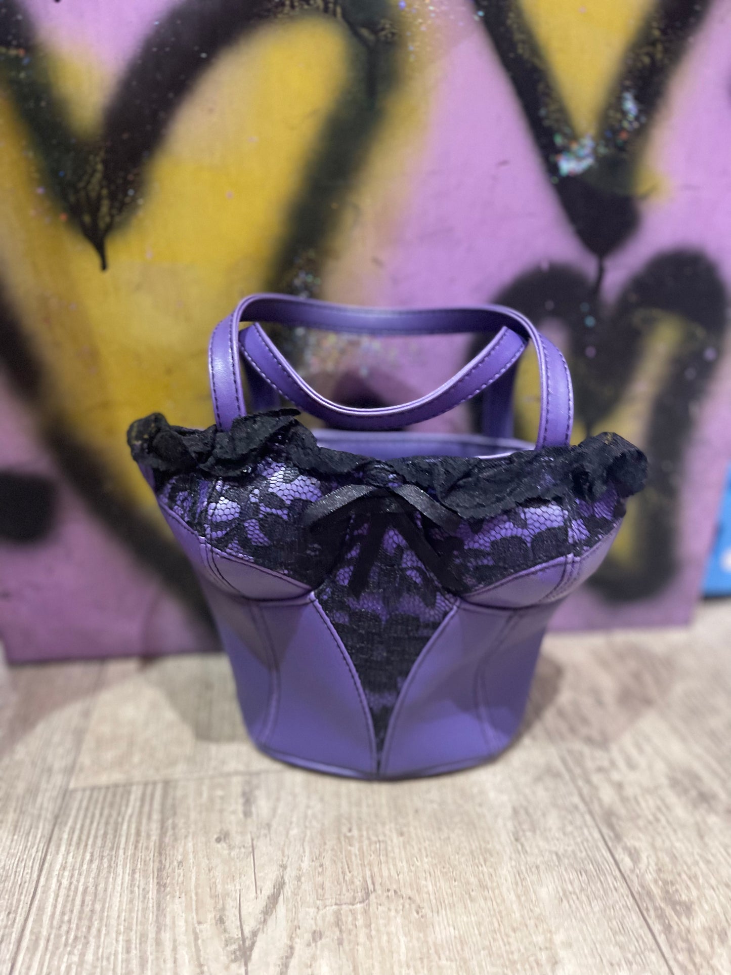 Vintage Y2K Purple Bustier Mini Purse
