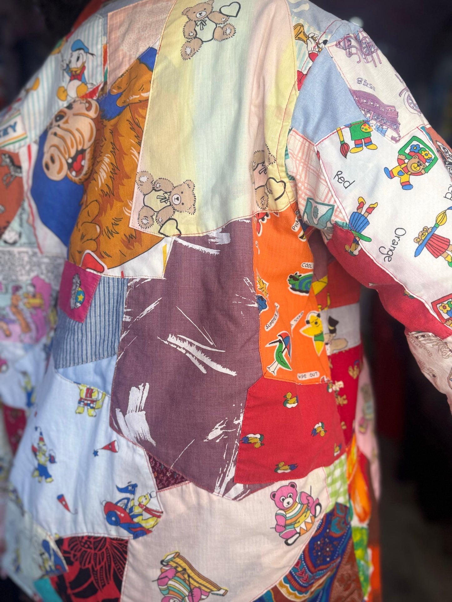 Vintage 80s Custom Patchwork Quilted Jacket