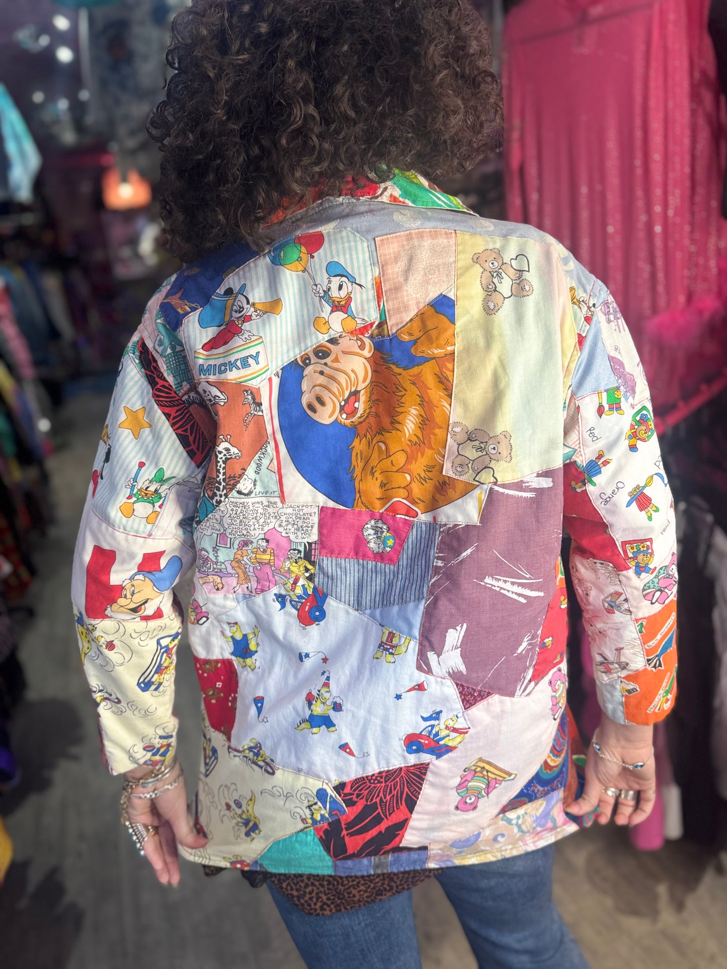 Vintage 80s Custom Patchwork Quilted Jacket