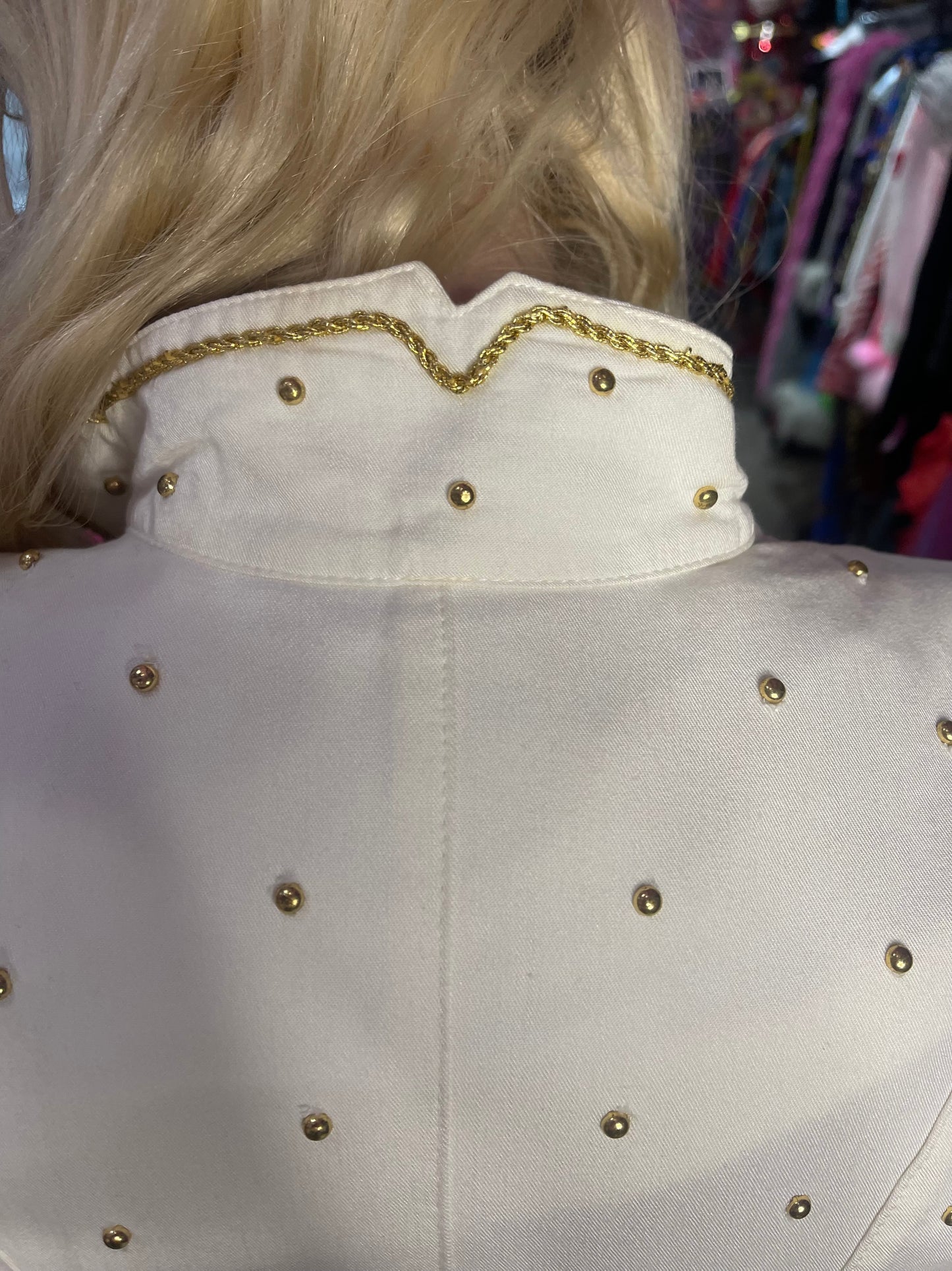 Vintage 80s Bedazzled White Dramatic Jacket - Spark Pretty