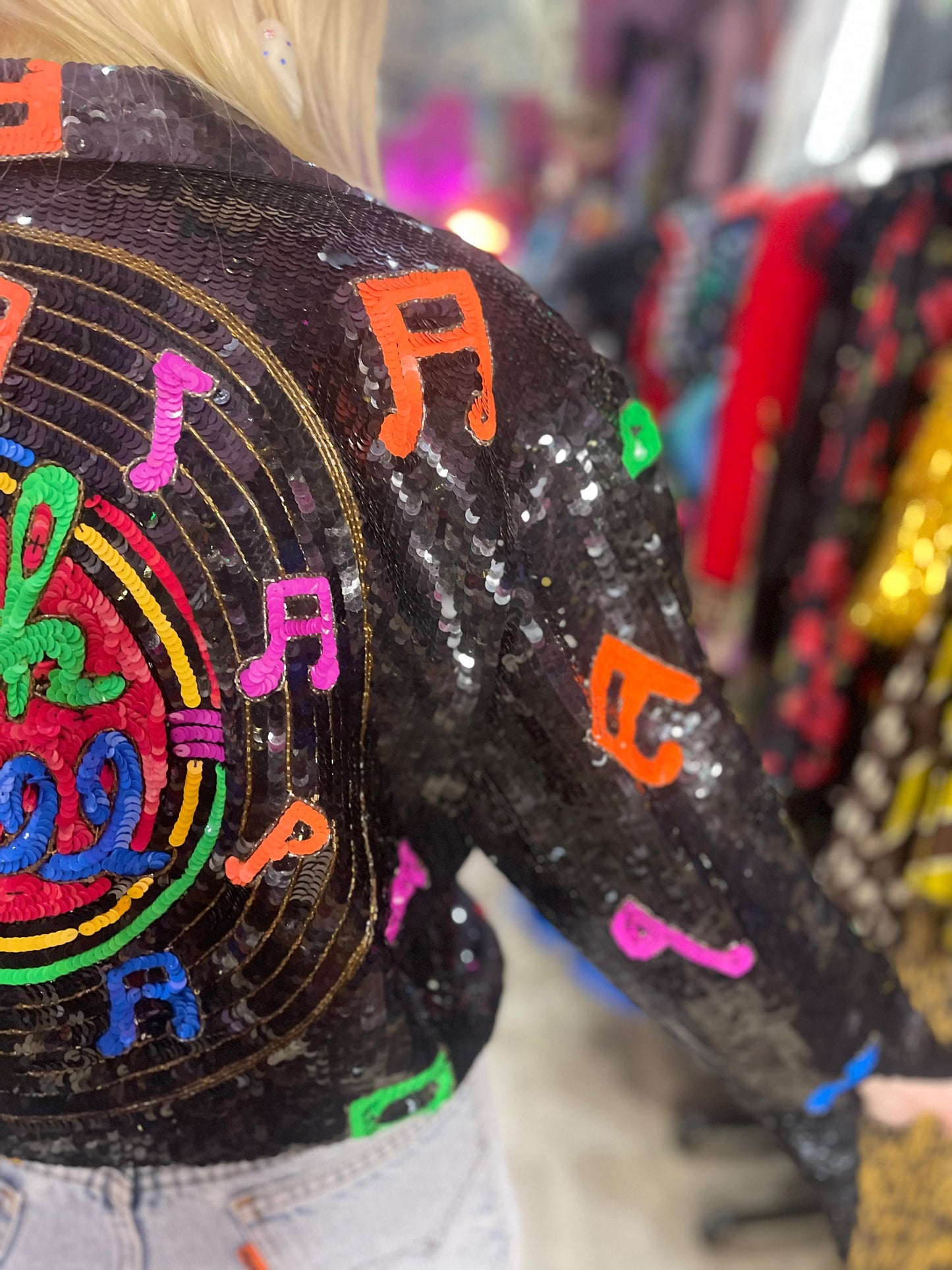 Vintage 90s Sequin Rock N Roll Jacket