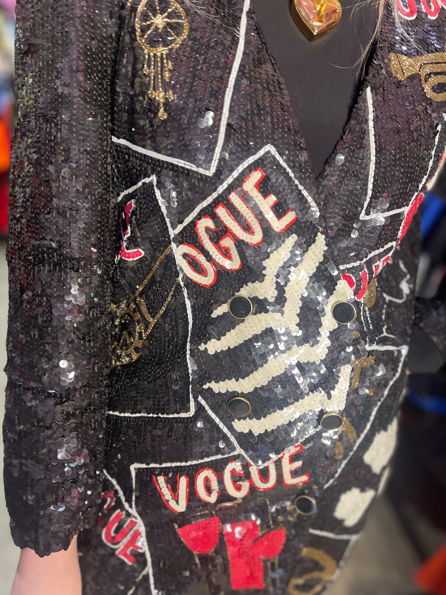 Vintage 90s Vogue Sequin Blazer