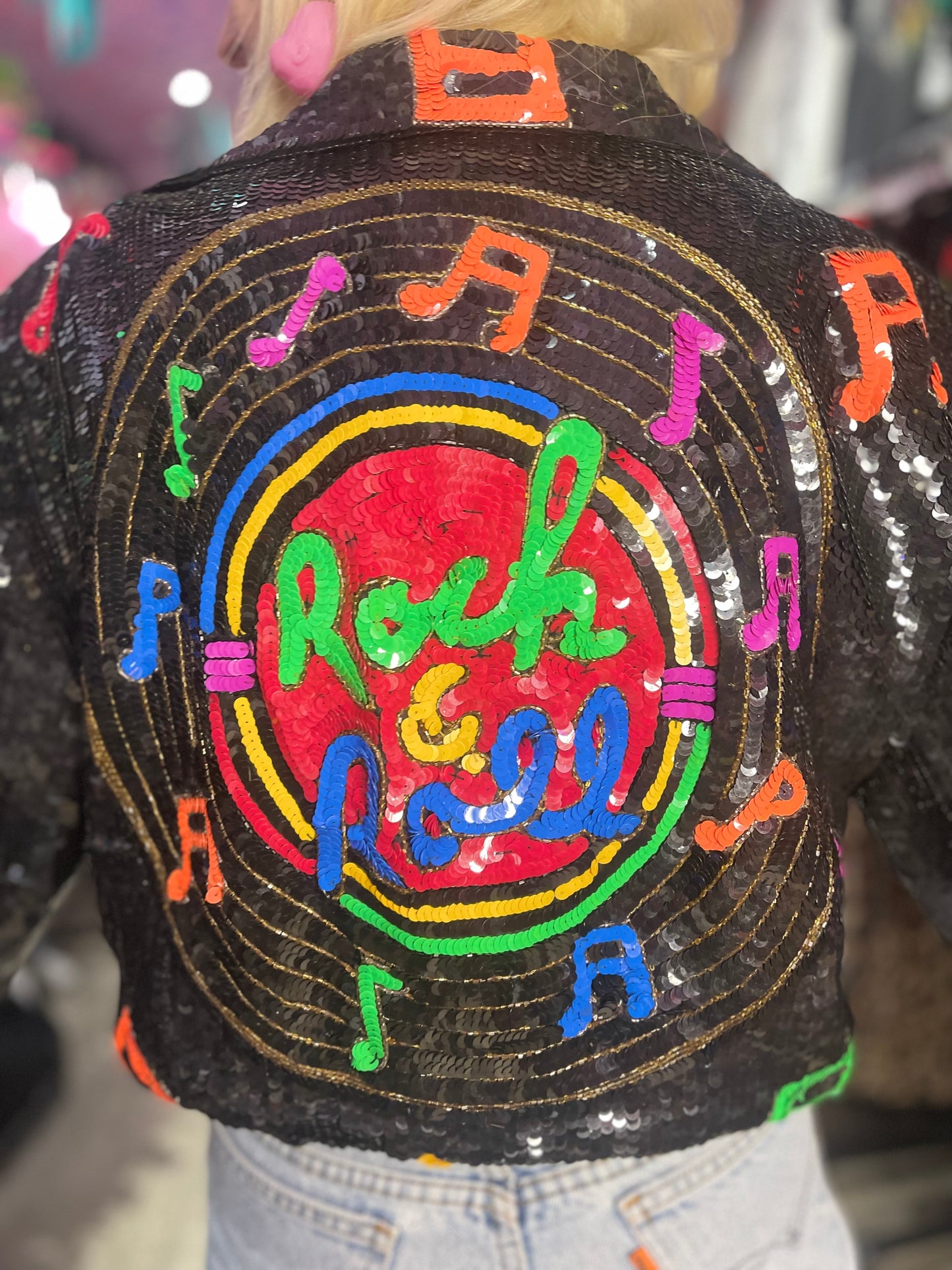 Vintage 90s Sequin Rock N Roll Jacket