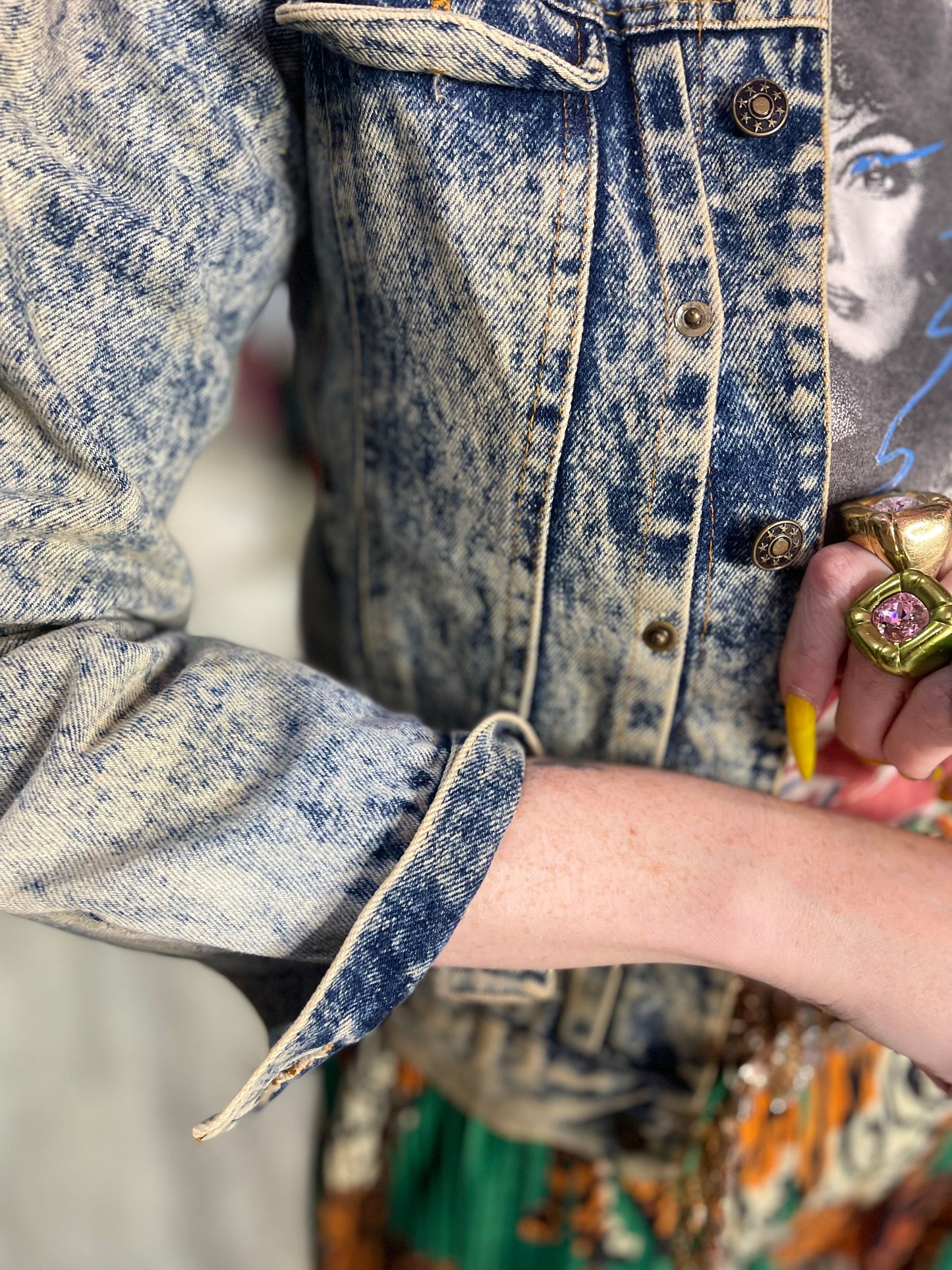 Vintage 80s Jukebox Jean Jacket - Spark Pretty