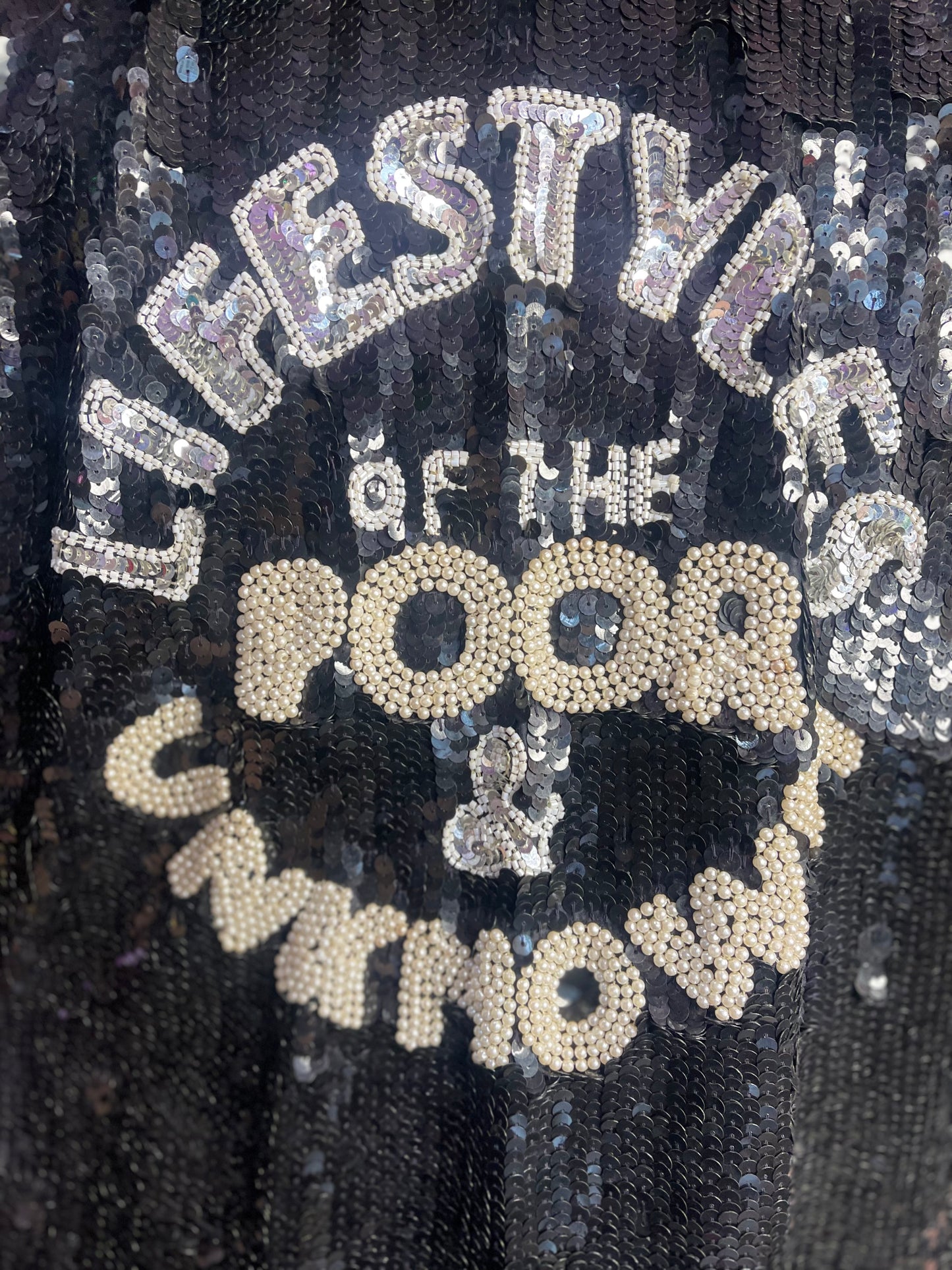 Vintage 80s 90s Sequin Lifestyles Bomber Jacket
