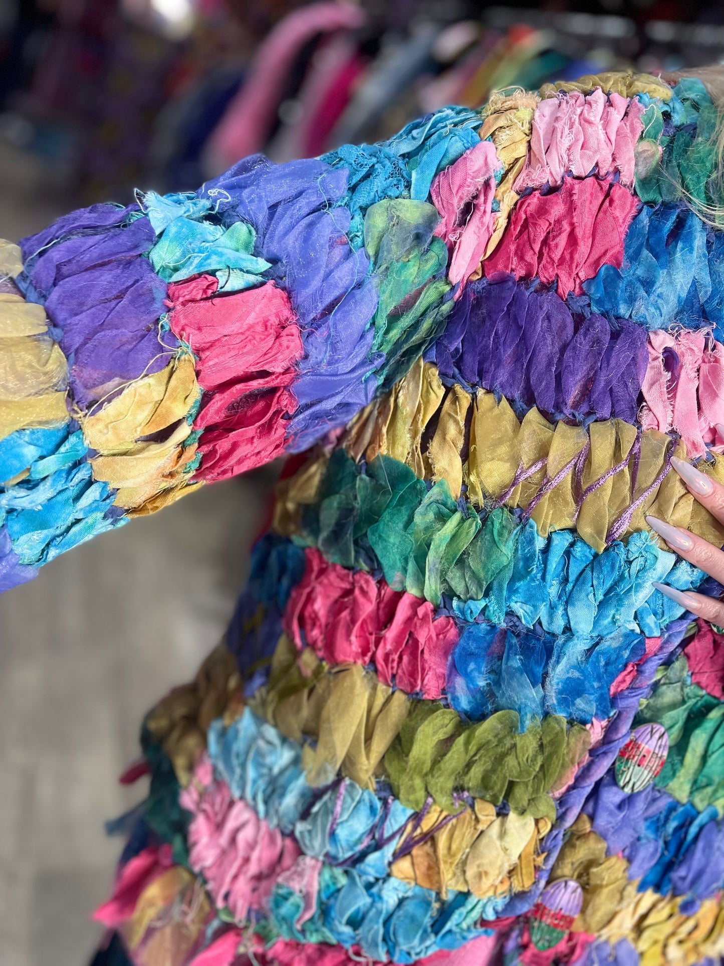 Vintage 90s Colorful Ribbons Jacket