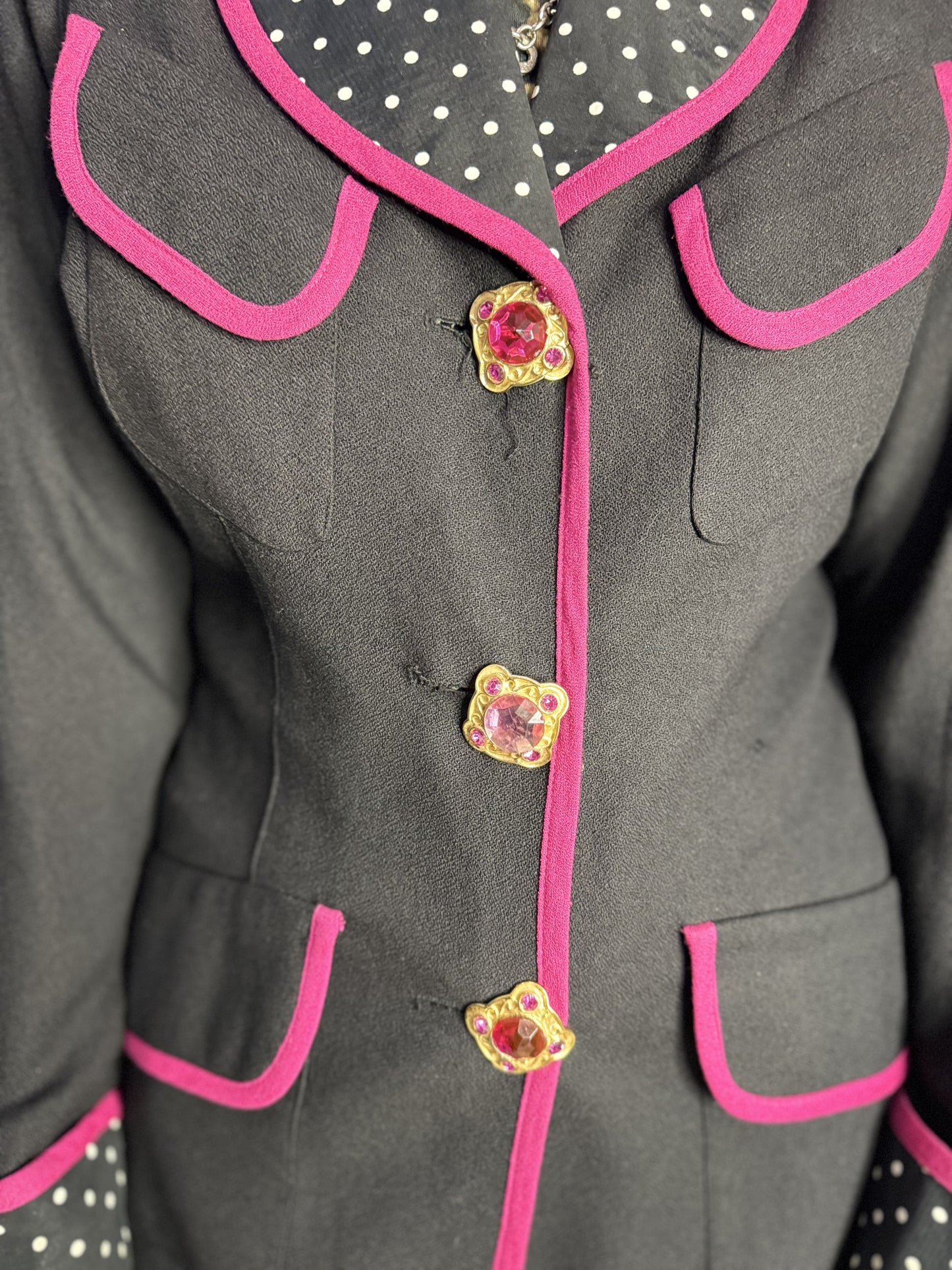Vintage 90s Dots and Jewels Blazer