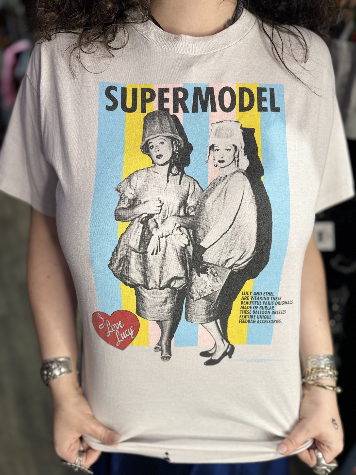 Vintage 90s I Love Lucy Supermodel T-shirt