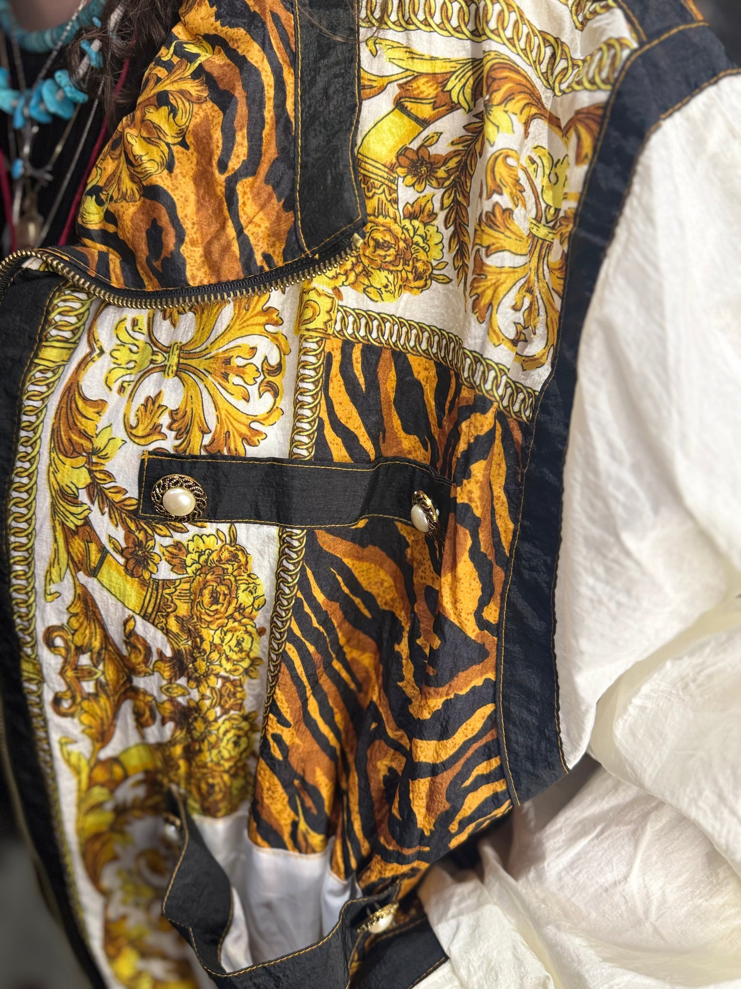 Vintage 90s Mixed Status Print Windbreaker