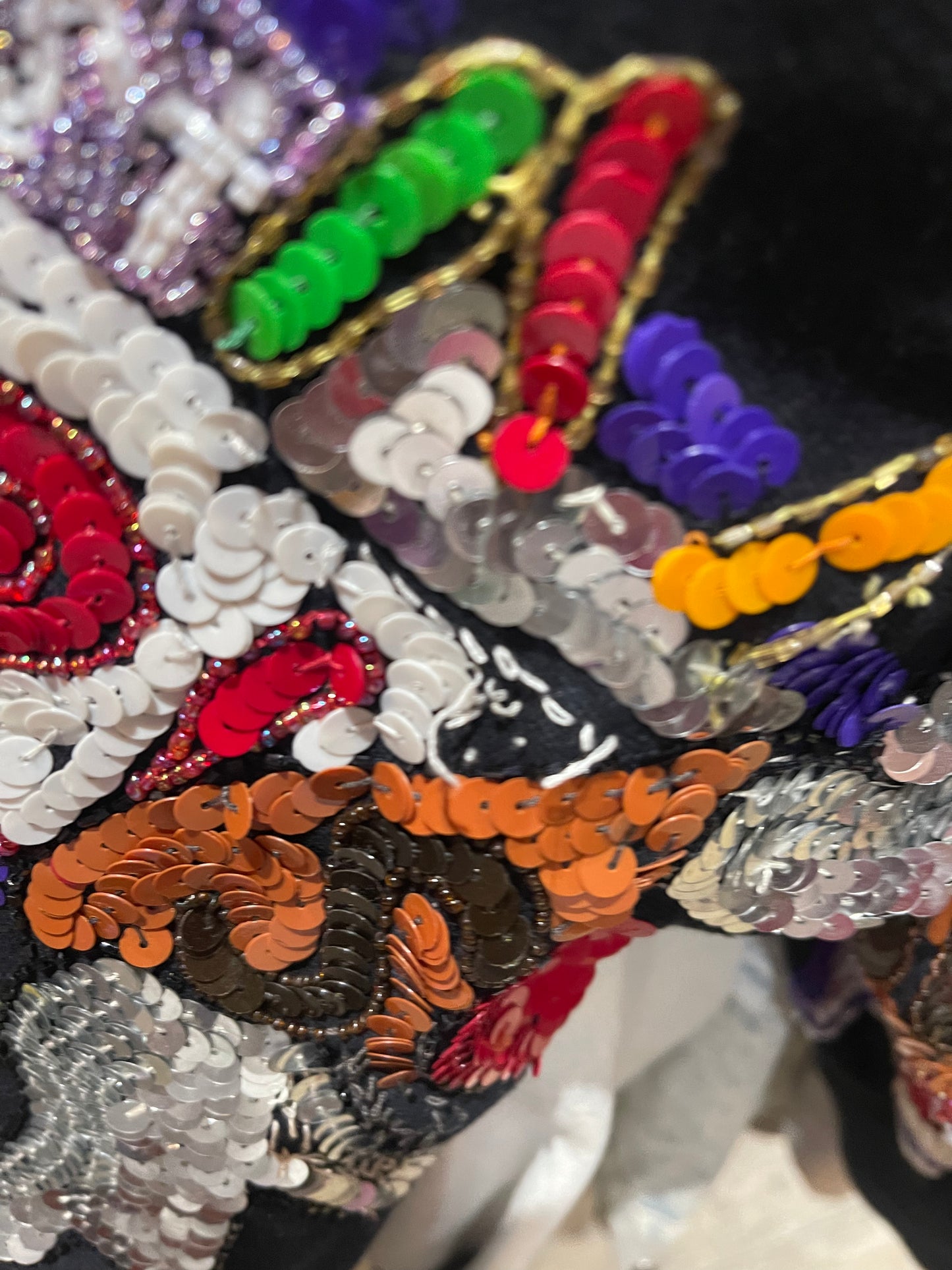 Vintage 90s Sequin Candy Bomber Jacket