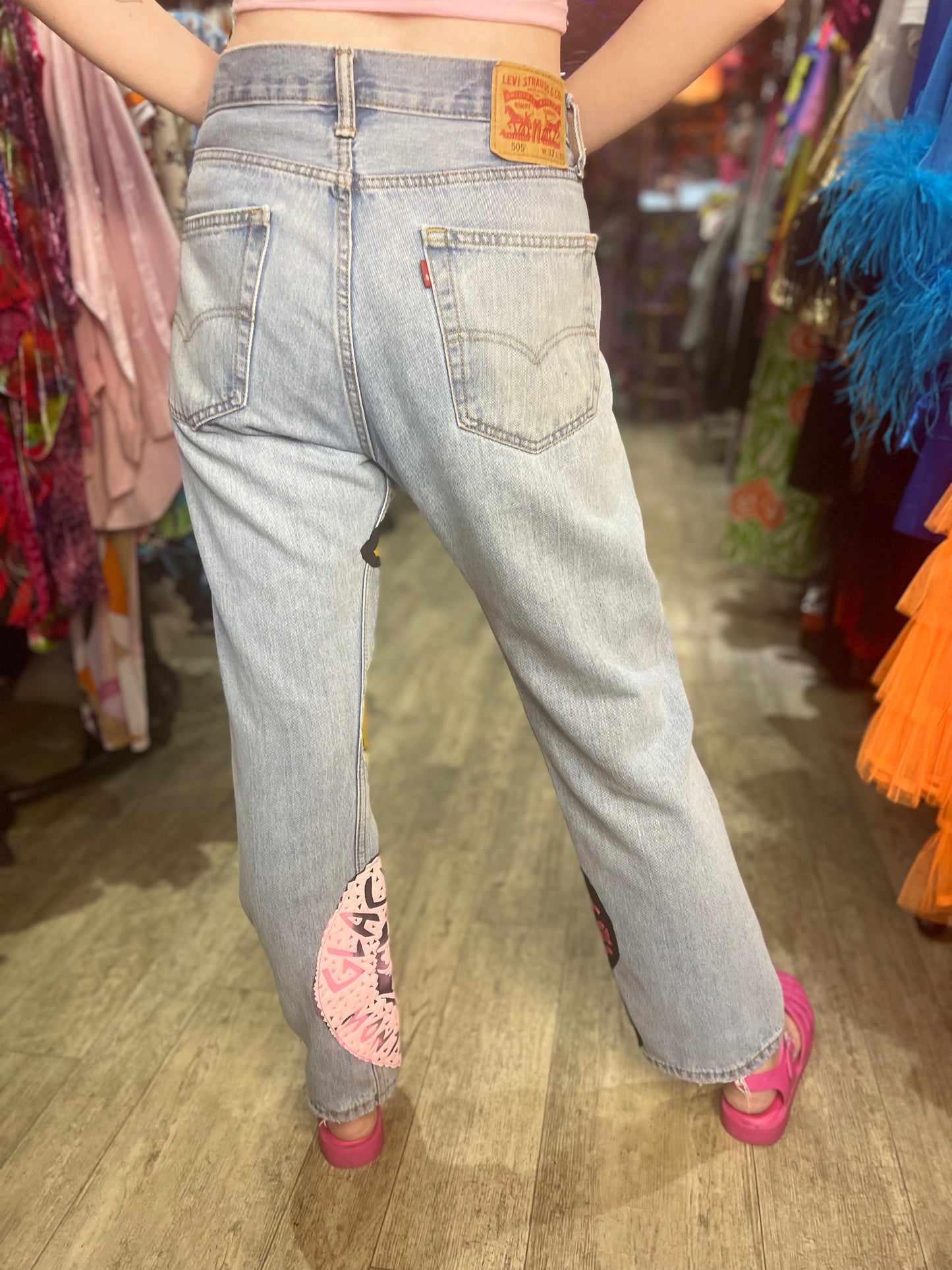 Reworked Patchwork Vintage Jeans