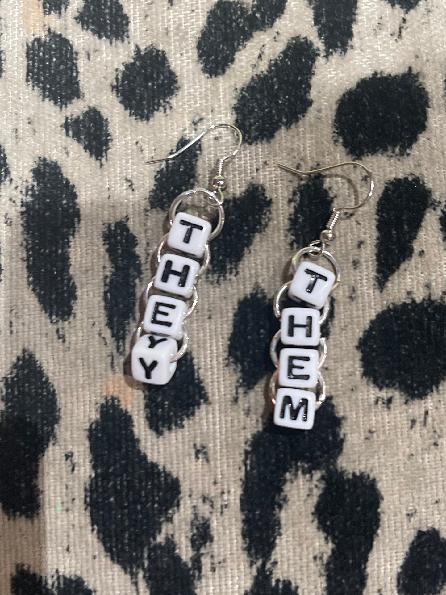 Custom Made Pronoun Earrings - Spark Pretty