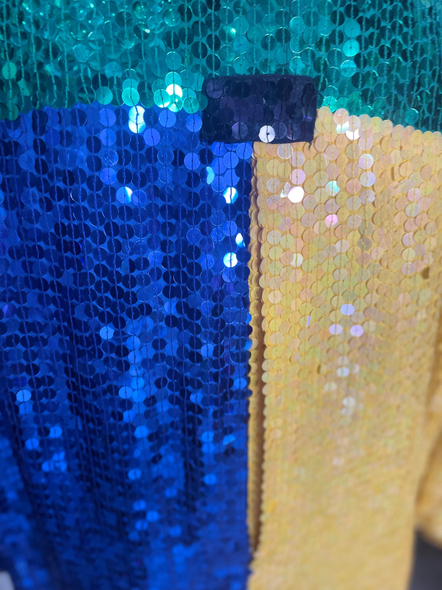 Vintage 80s Sequin Colorblock Blouse