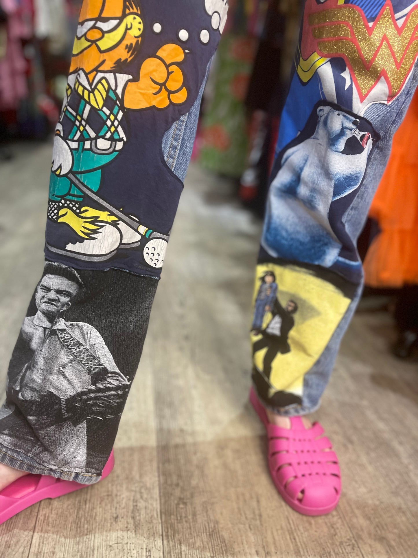 Reworked Patchwork Vintage Jeans