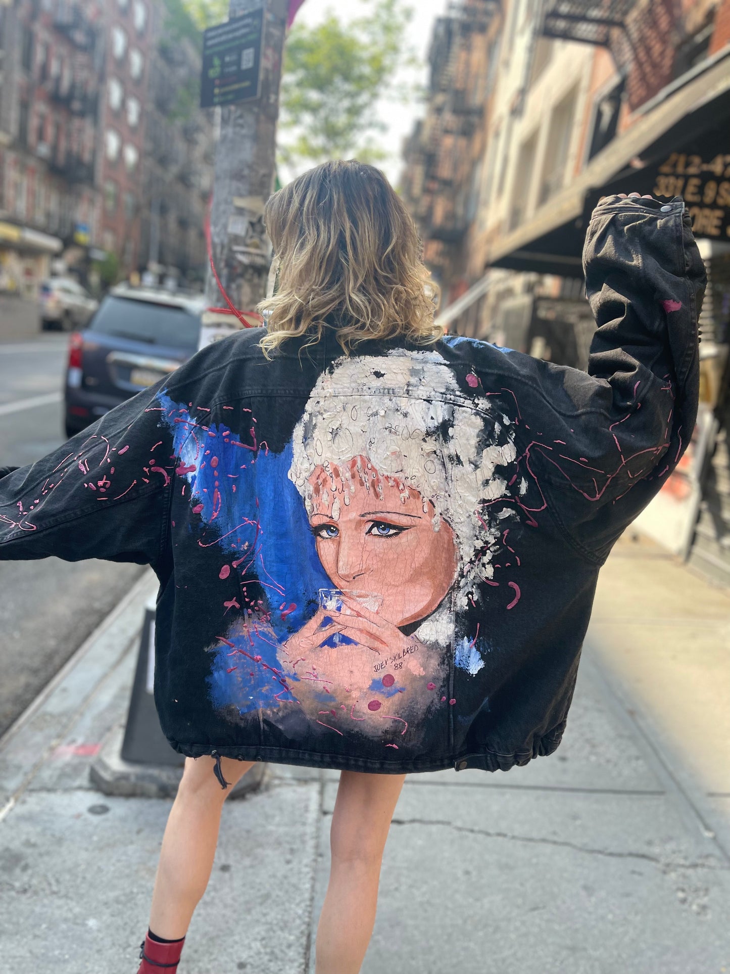 Vintage 80s Painted Barbara Streisand Coat - Spark Pretty