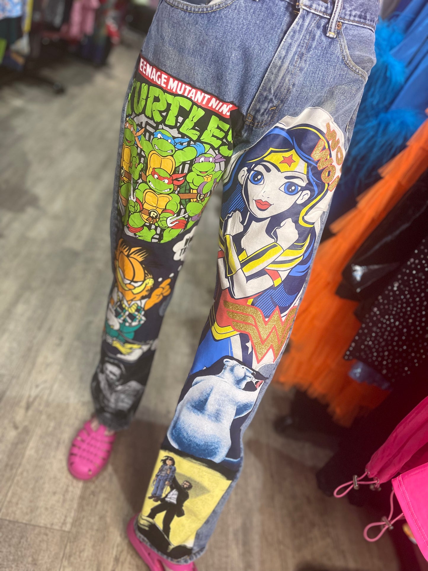 Reworked Patchwork Vintage Jeans