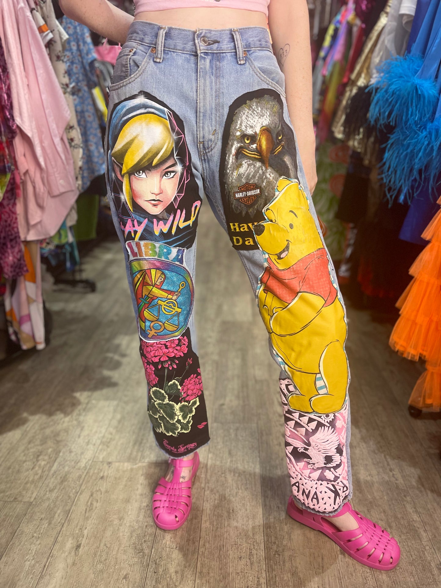 Reworked Patchwork Vintage Jeans