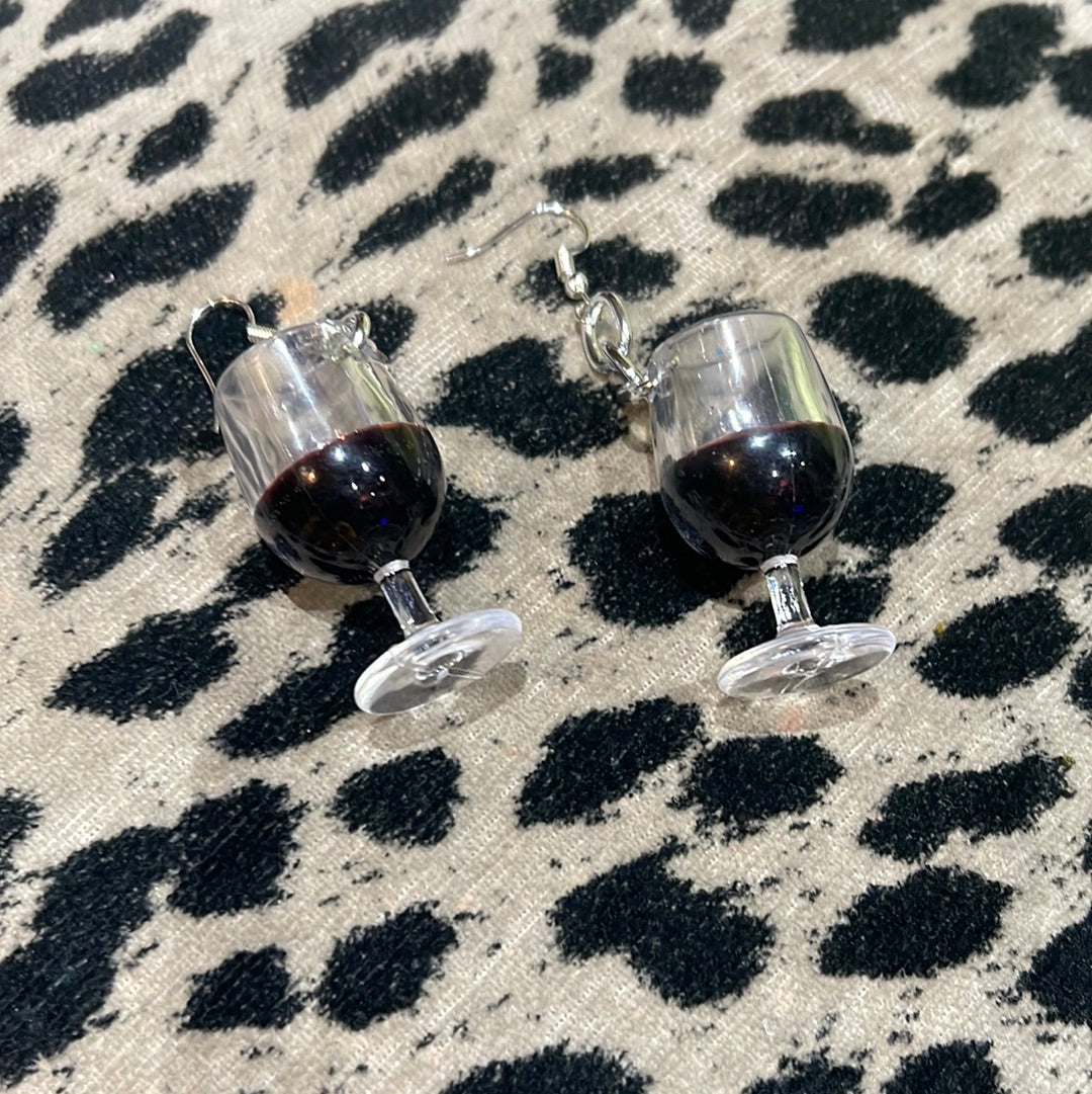 Custom Made Red Wine Earrings - Spark Pretty