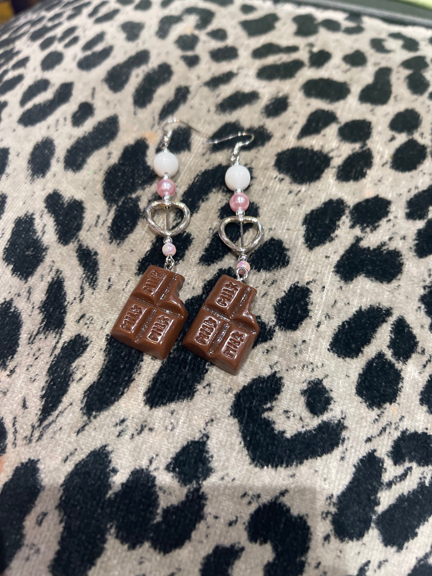 Custom Made Beaded Chocolate Earrings - Spark Pretty